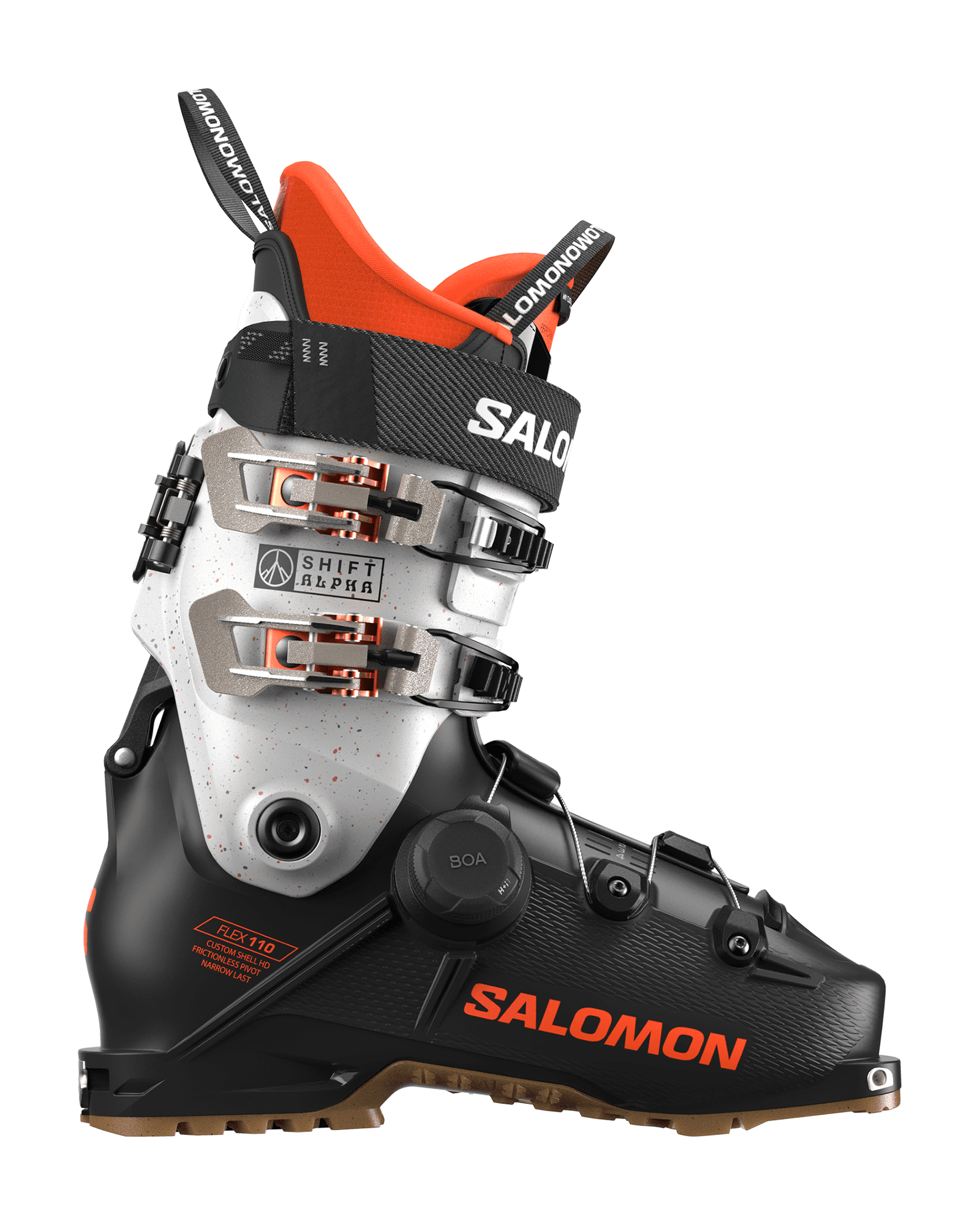 Shift Alpha Boa 110 24/25 Black/Orange Tiger/Orange Tiger