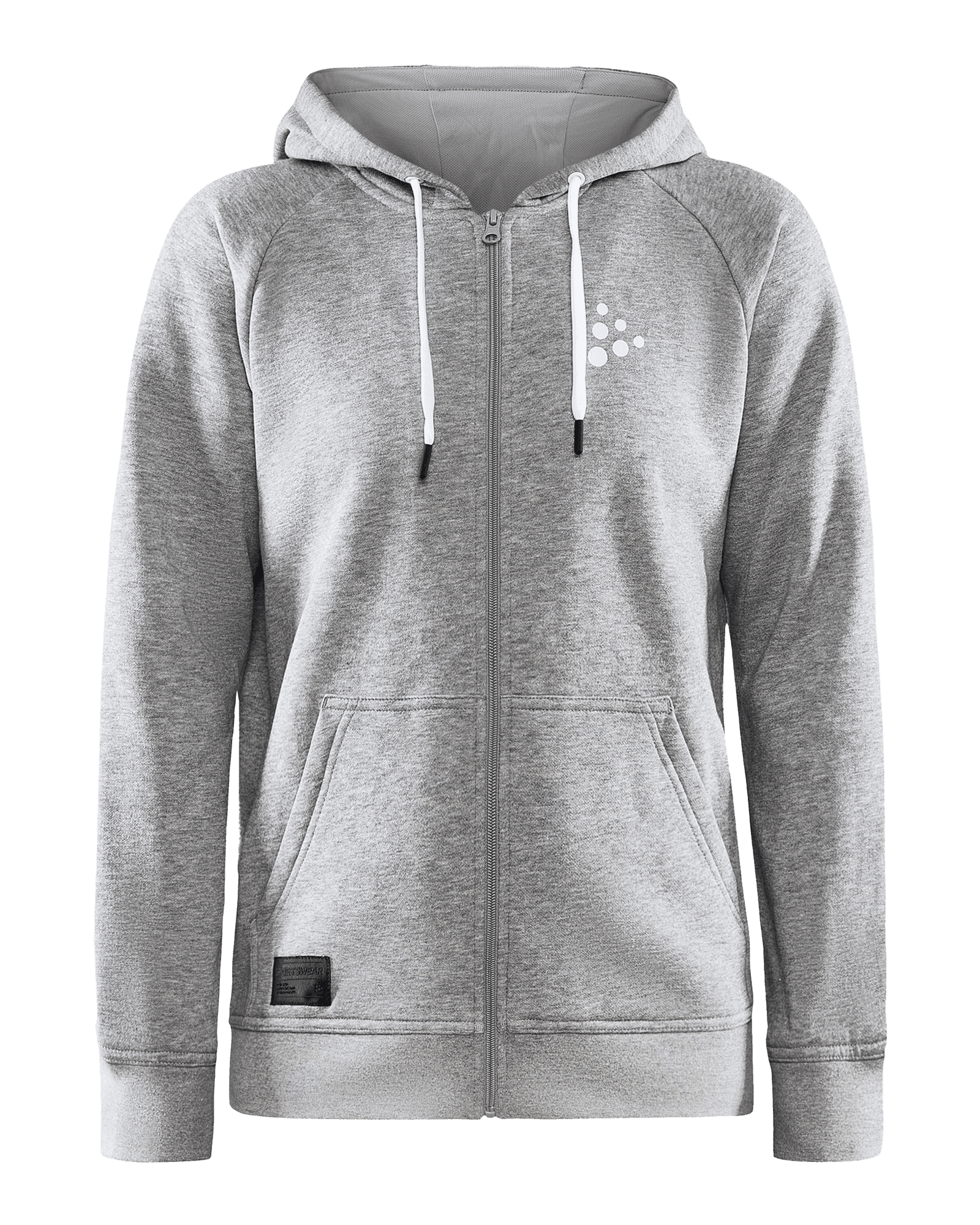 Core Craft Zip Hood W Grey Melange