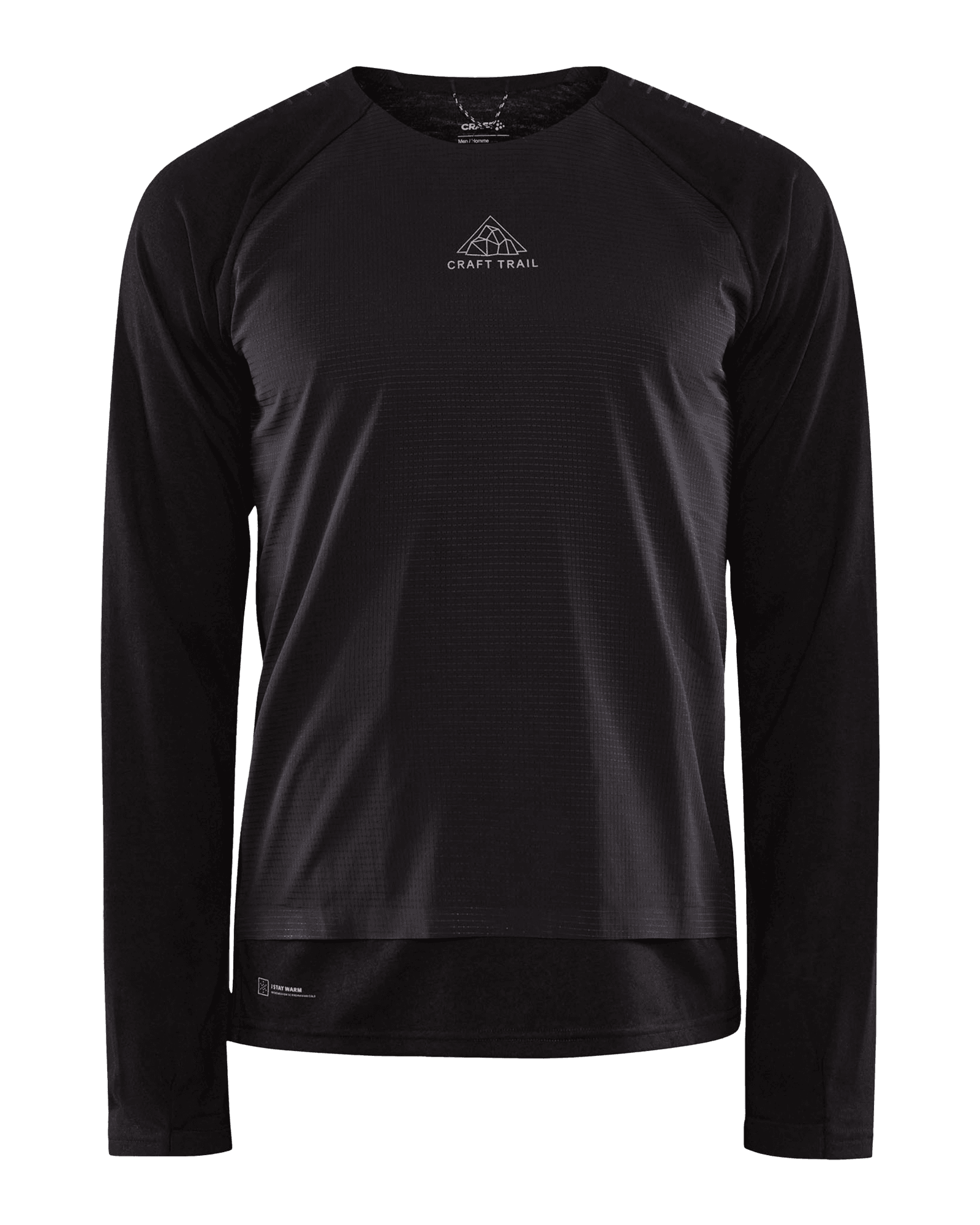 ADV Trail Wool Wind L/S Tee M Black/Melange