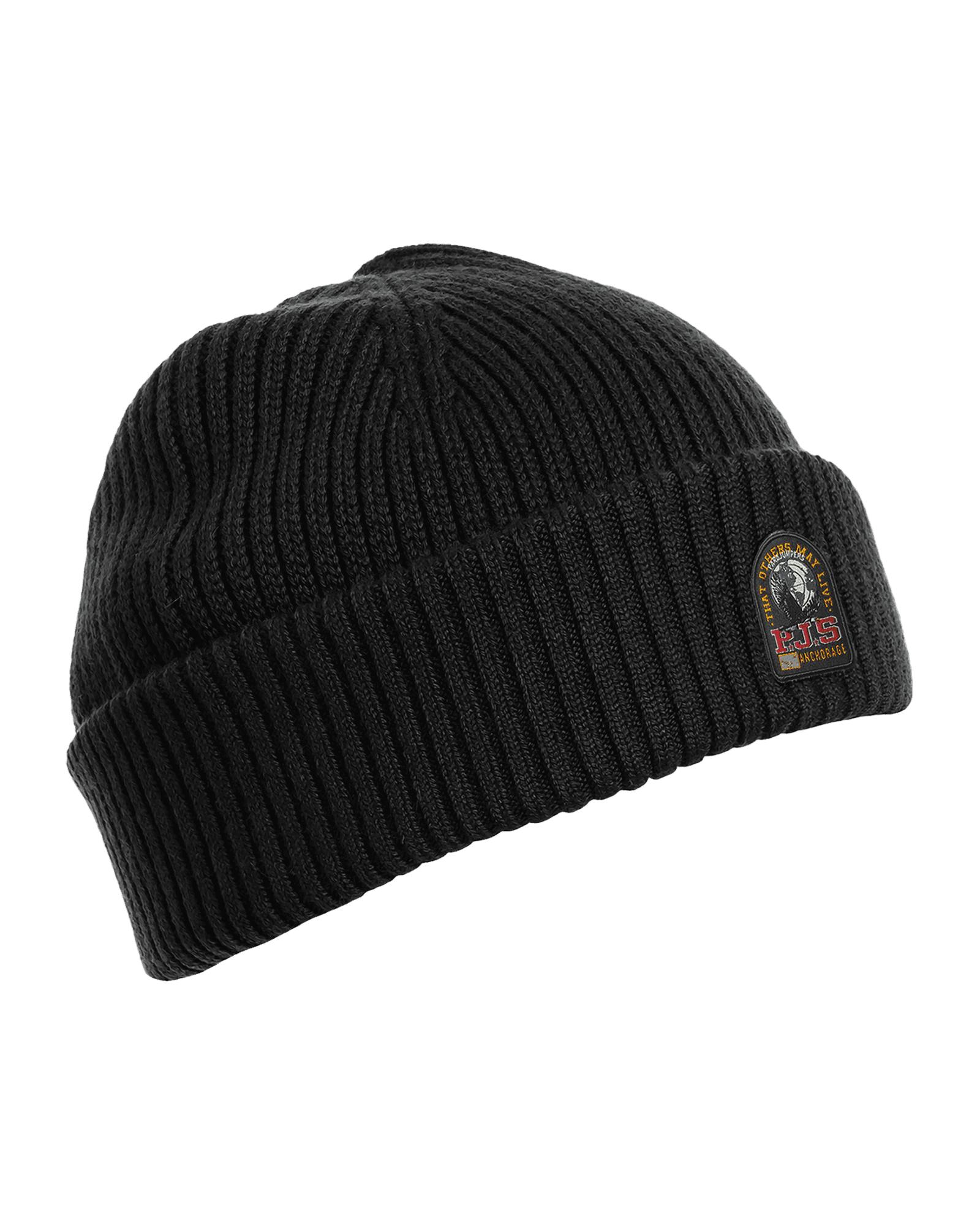 Rib Hat Knitted Beanie Black