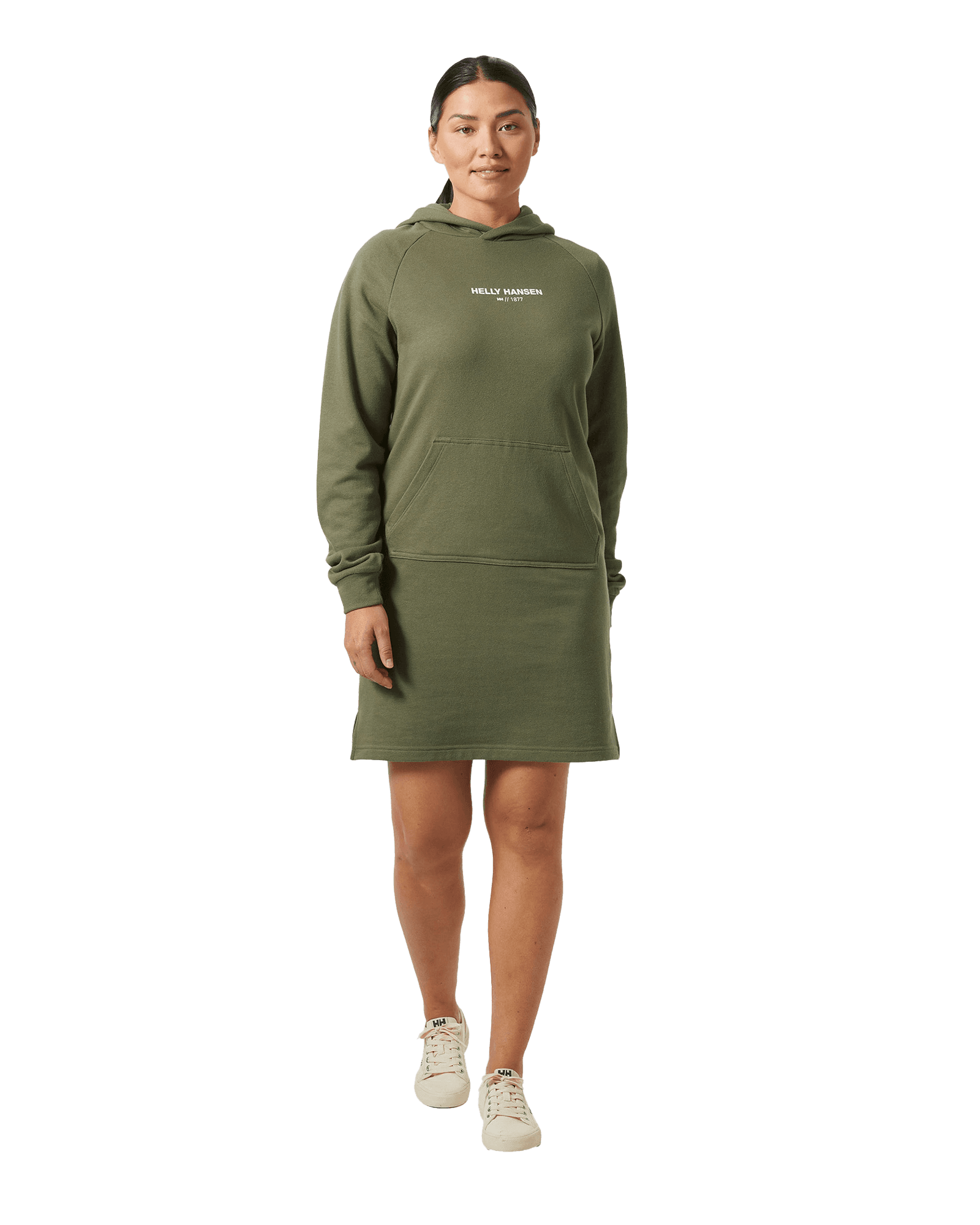 Core Hoodie Dress W Lav Green