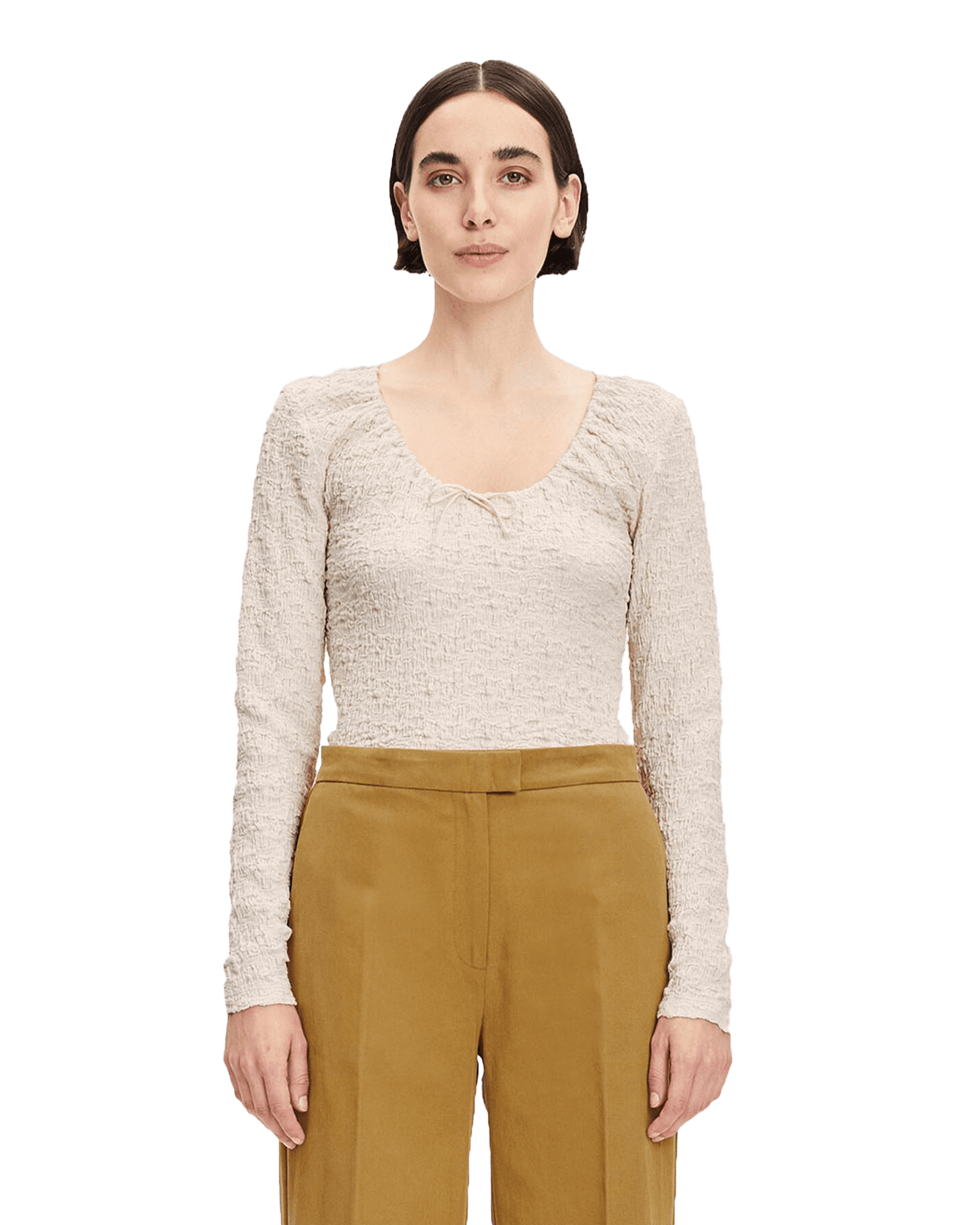 Johanna T-Shirt L/S 14232 W White Cap Gray
