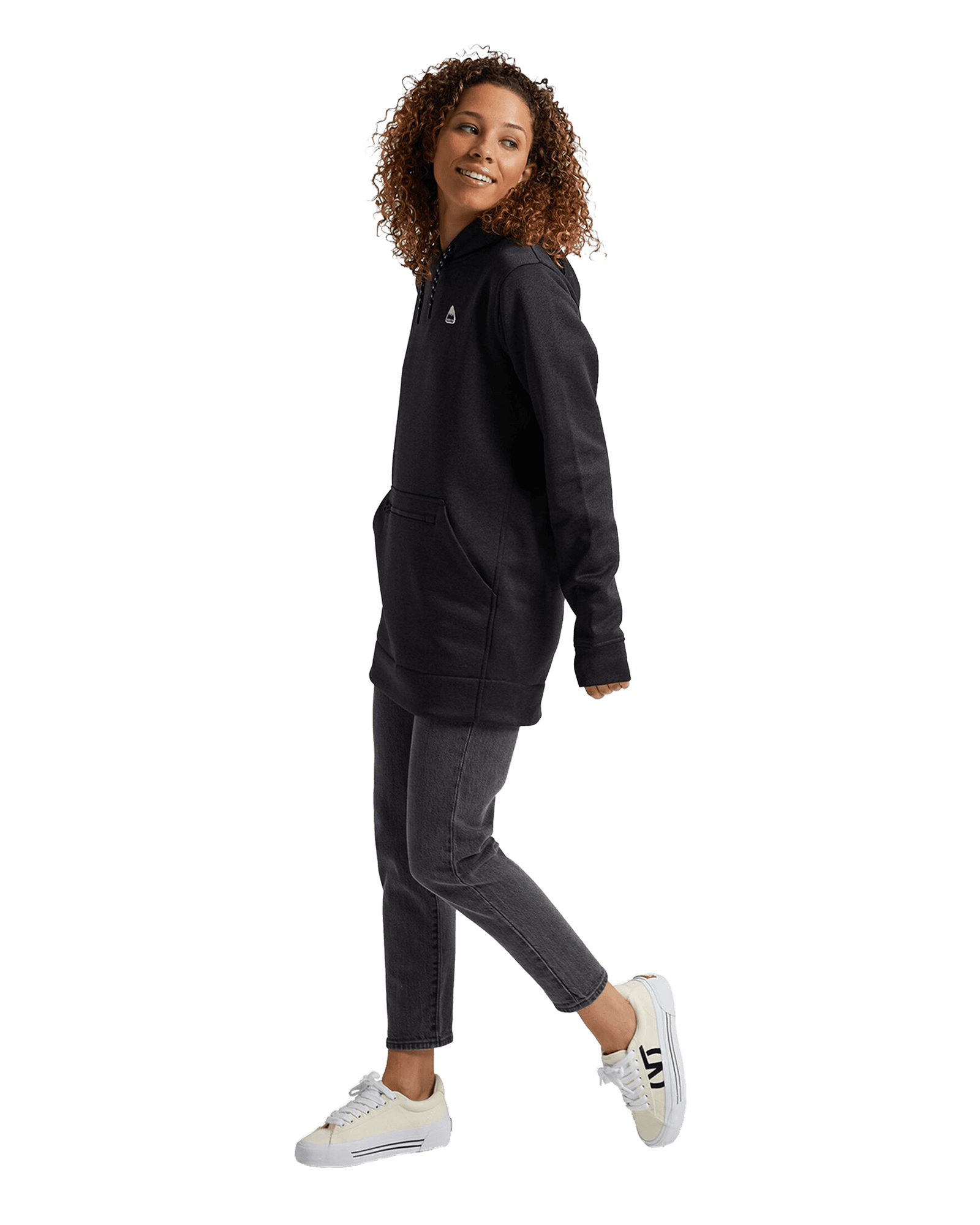 Oak Long Pullover W True Black Heather