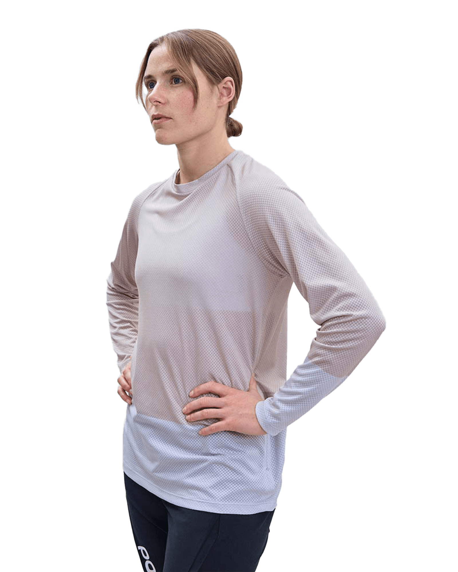 MTB Pure L/S Jersey W Lt Sandstone Beige/Granite Grey