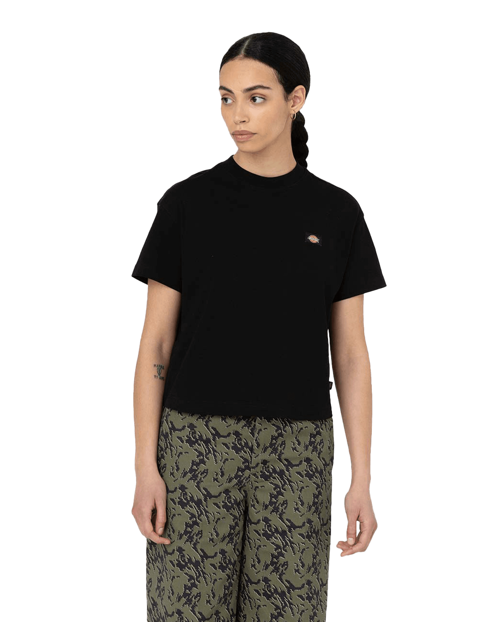 Oakport Boxy Tee S/S W Black