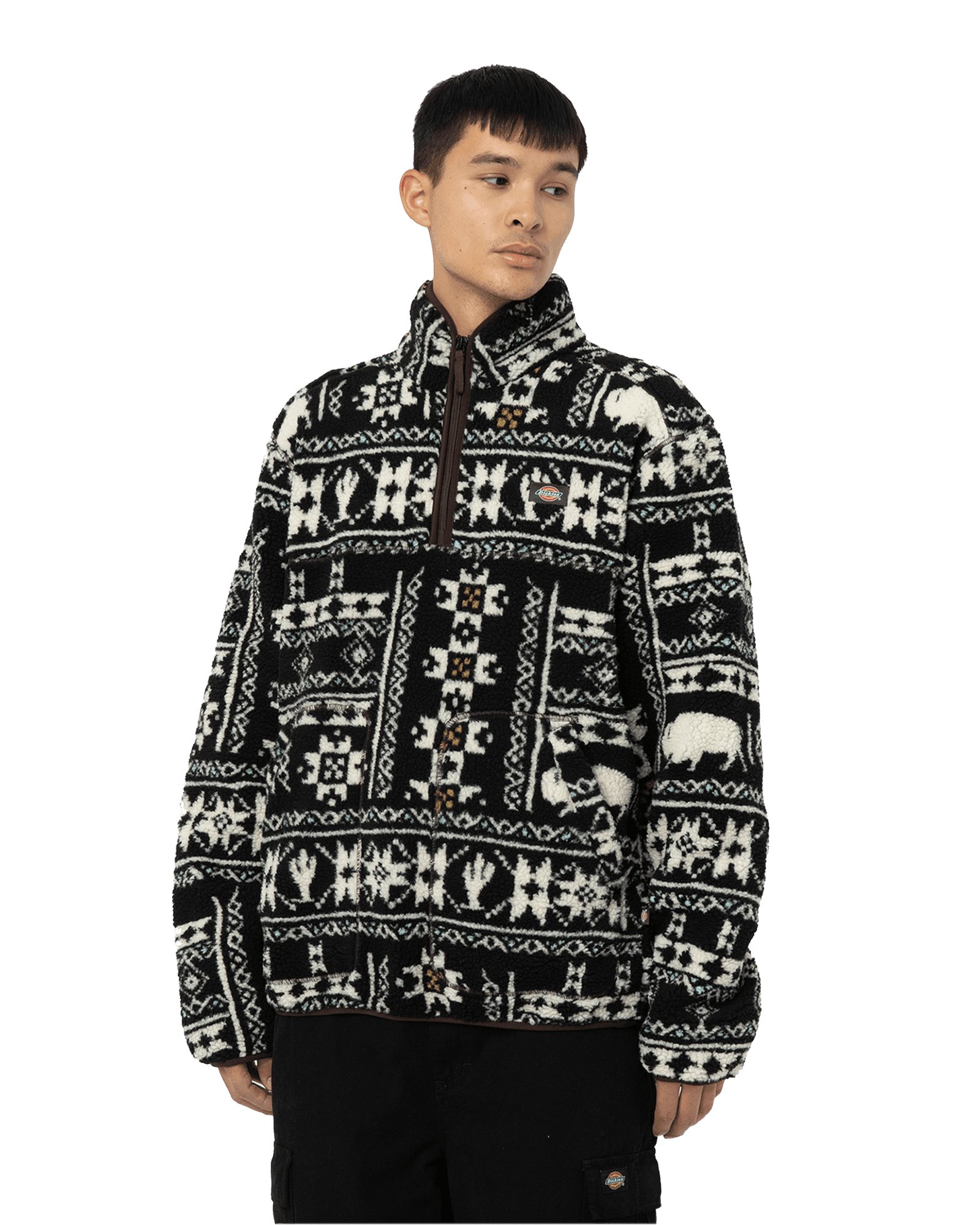 Hays Quarter Zip M Nordic AOP Dark
