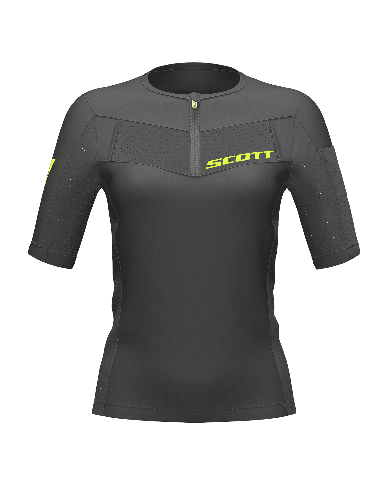RC Tech Run S/SL Shirt W Black/Yellow