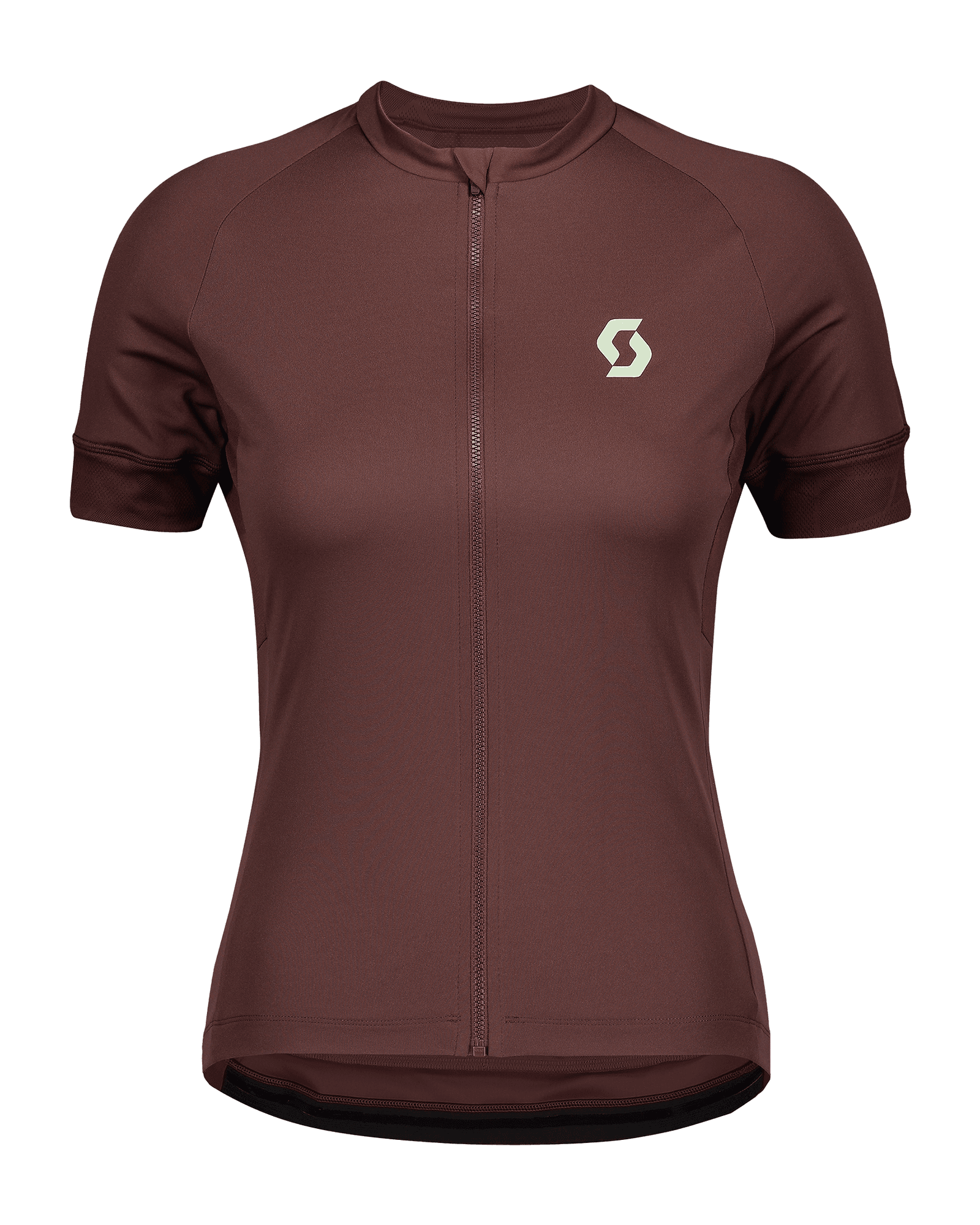 Endurance 10 S/S Shirt W Maroon Red/Mint Green