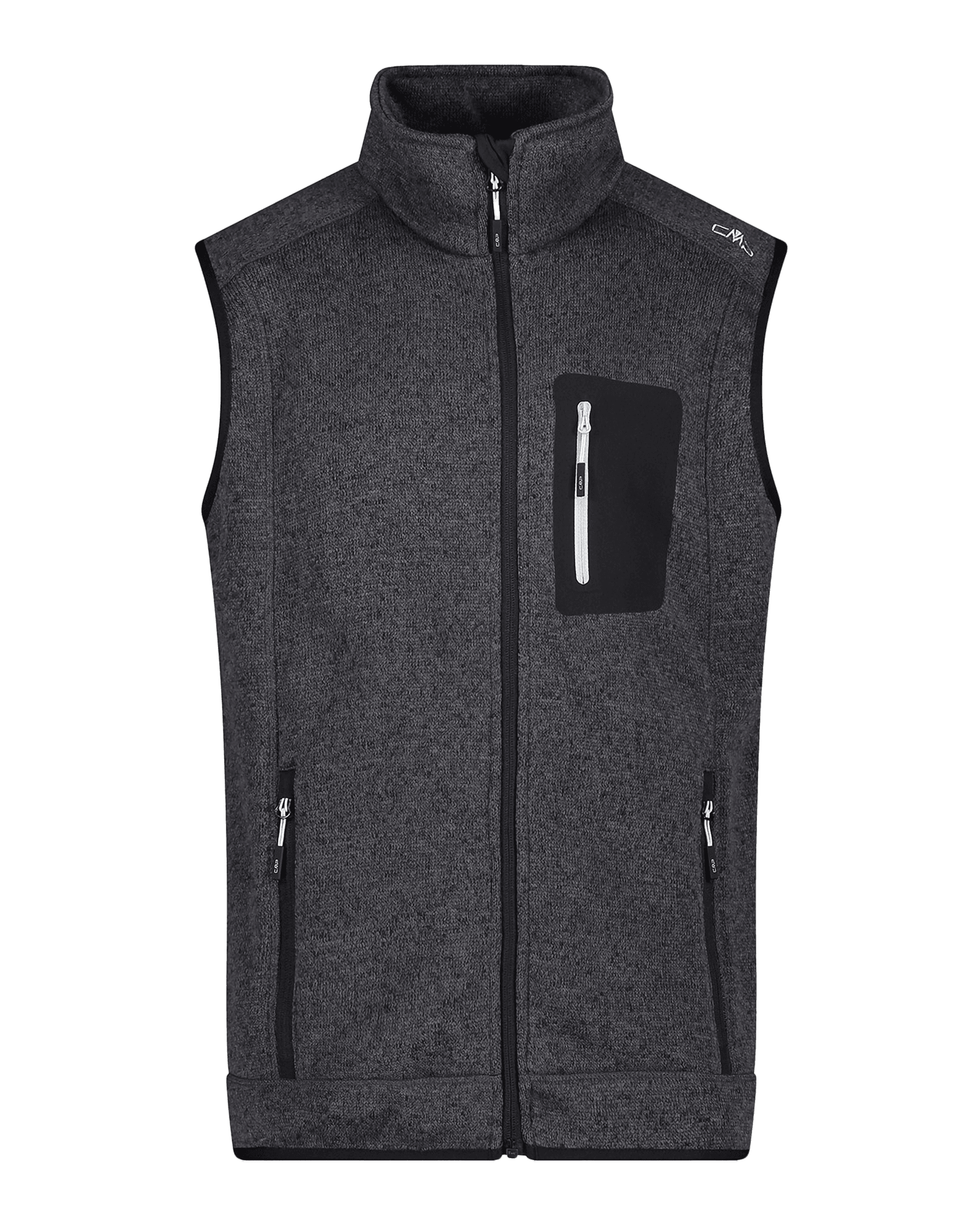 Jaquard Knitted Vest M Nero/Glacier