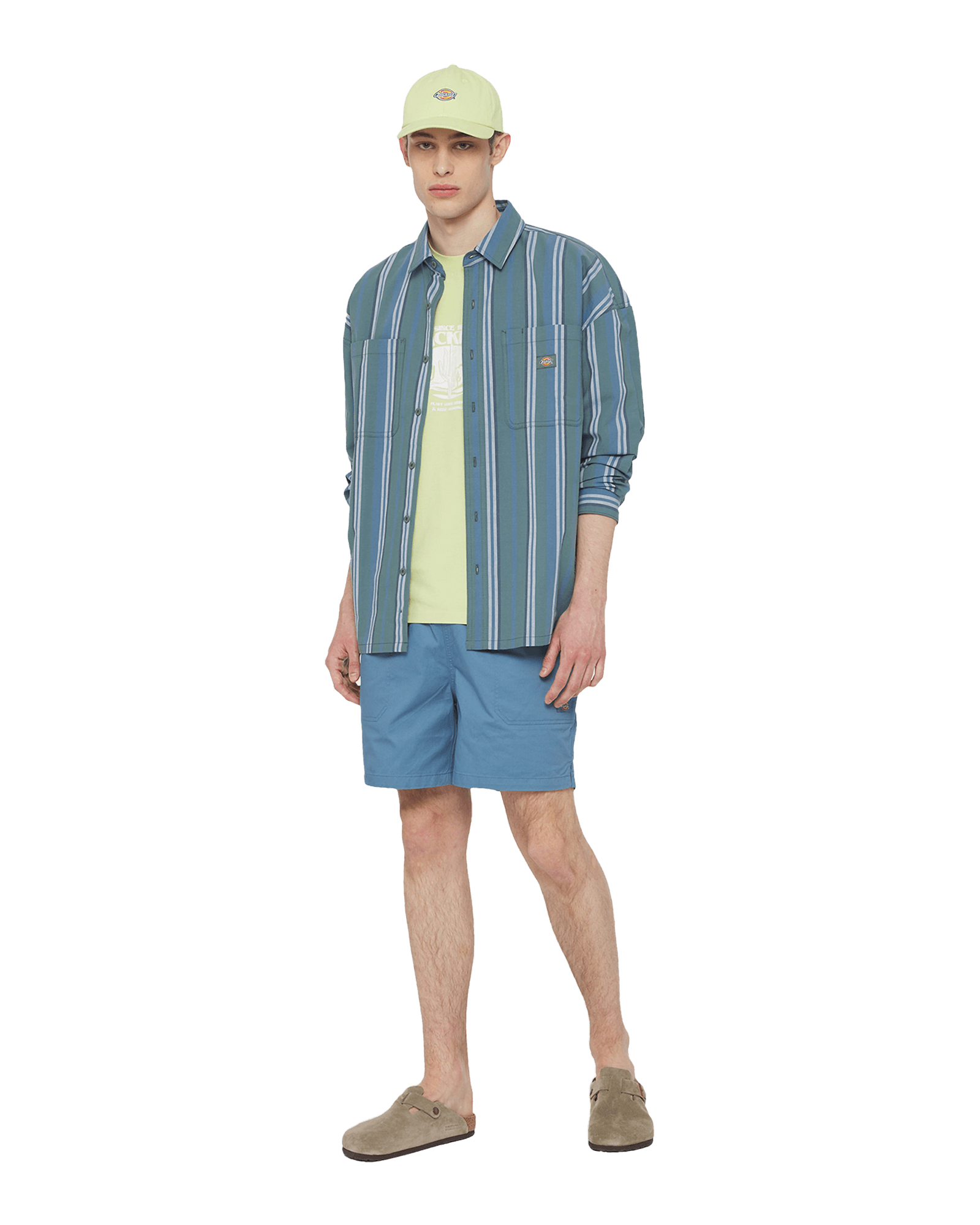 Glade Spring Shirt L/S M Vertical YD Stripe Coronet