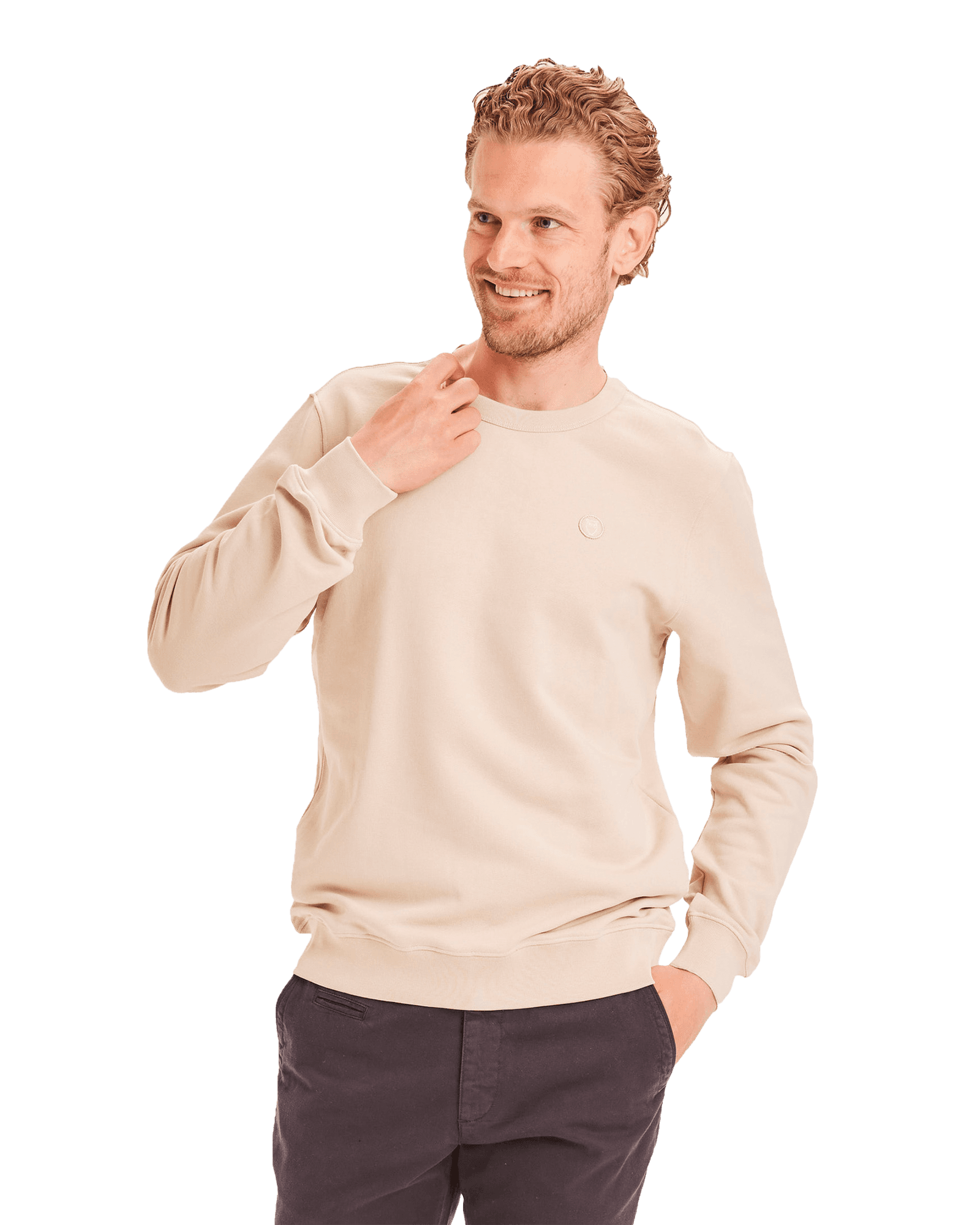 Elm Basic Badge Sweat M Light Feather Gray