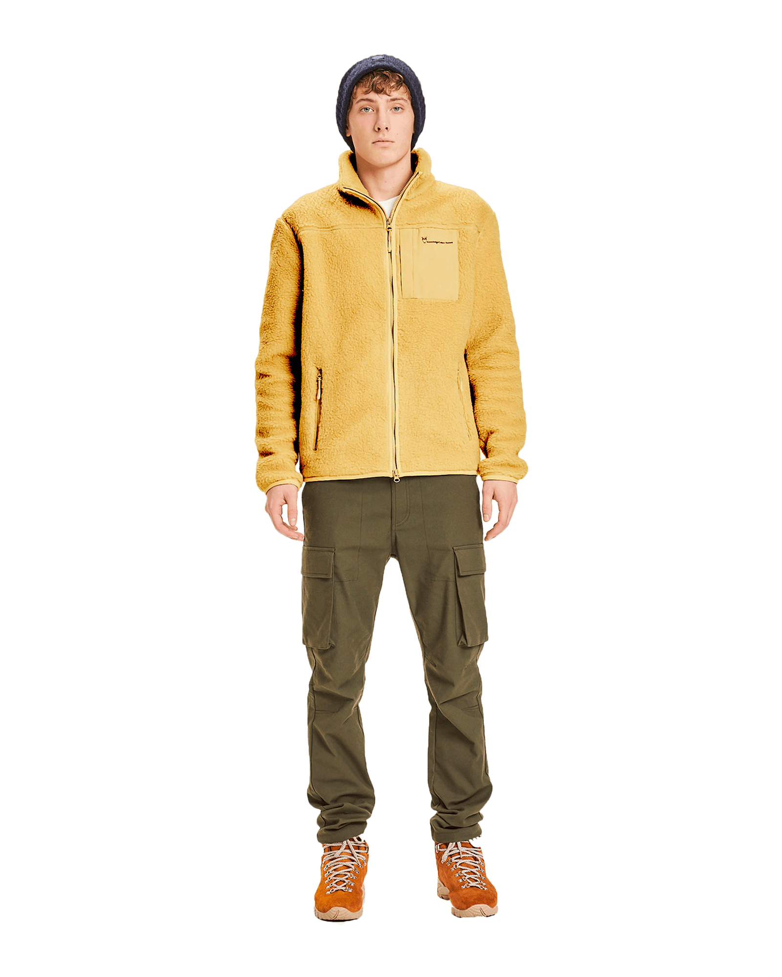 Elm Teddy Fleece Zip Sweat M Honey Gold