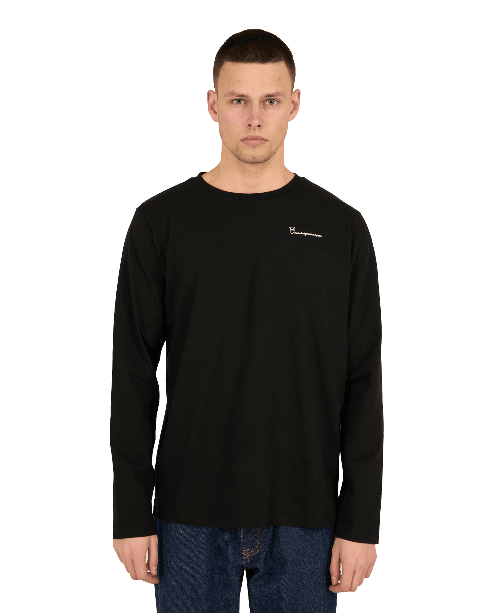 Knowledge Back Print Long Sleeve Tee M Black Jet