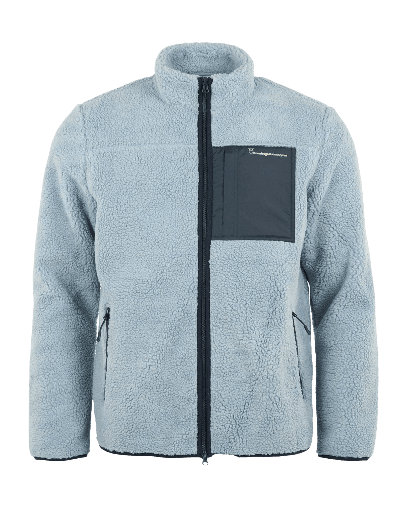 Teddy High Neck Zip Jacket W Asley Blue