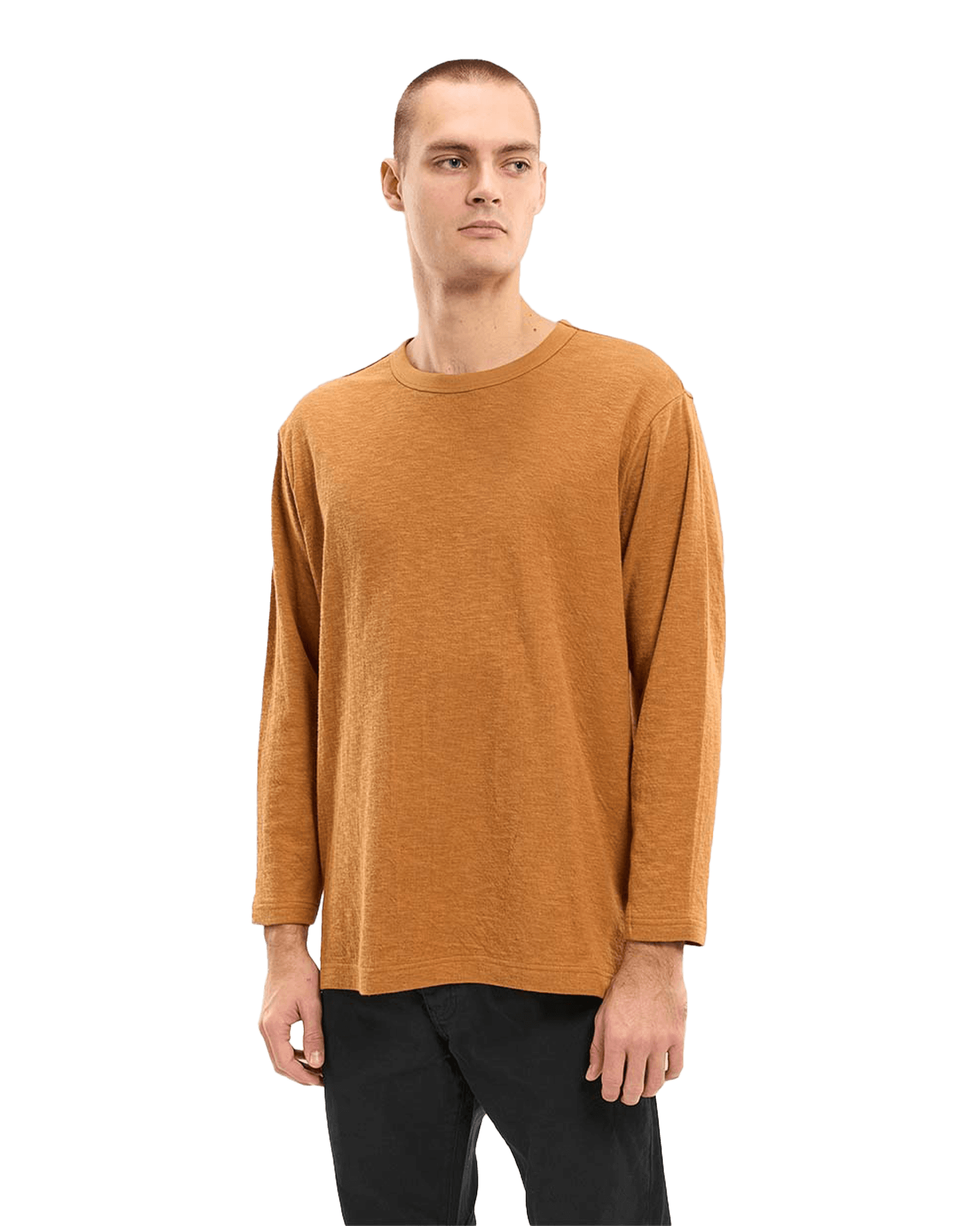 Long Sleeve Cotton Slub M 1366 Brown Sugar
