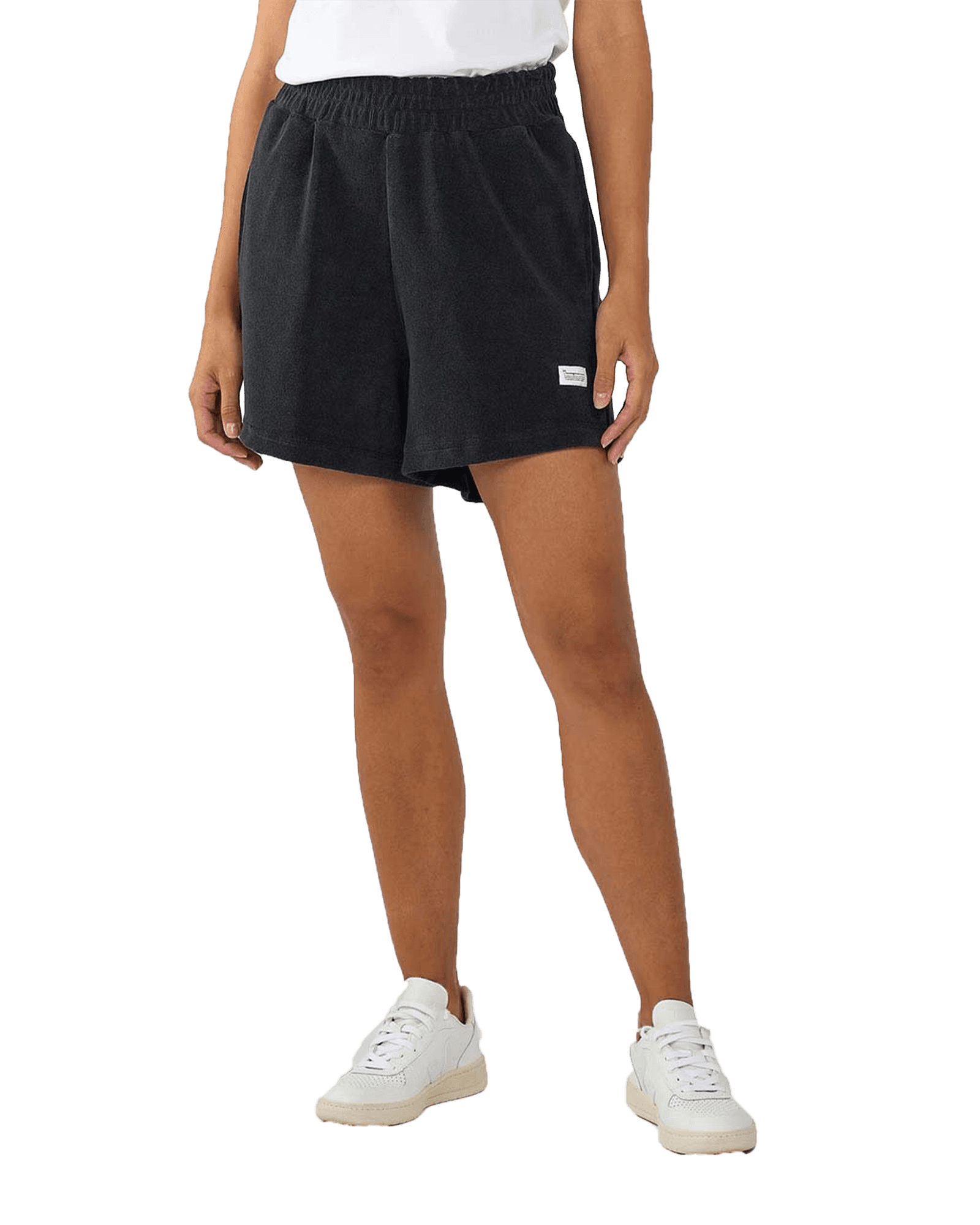 Terry Elastic Waist Shorts W 1300 Black Jet