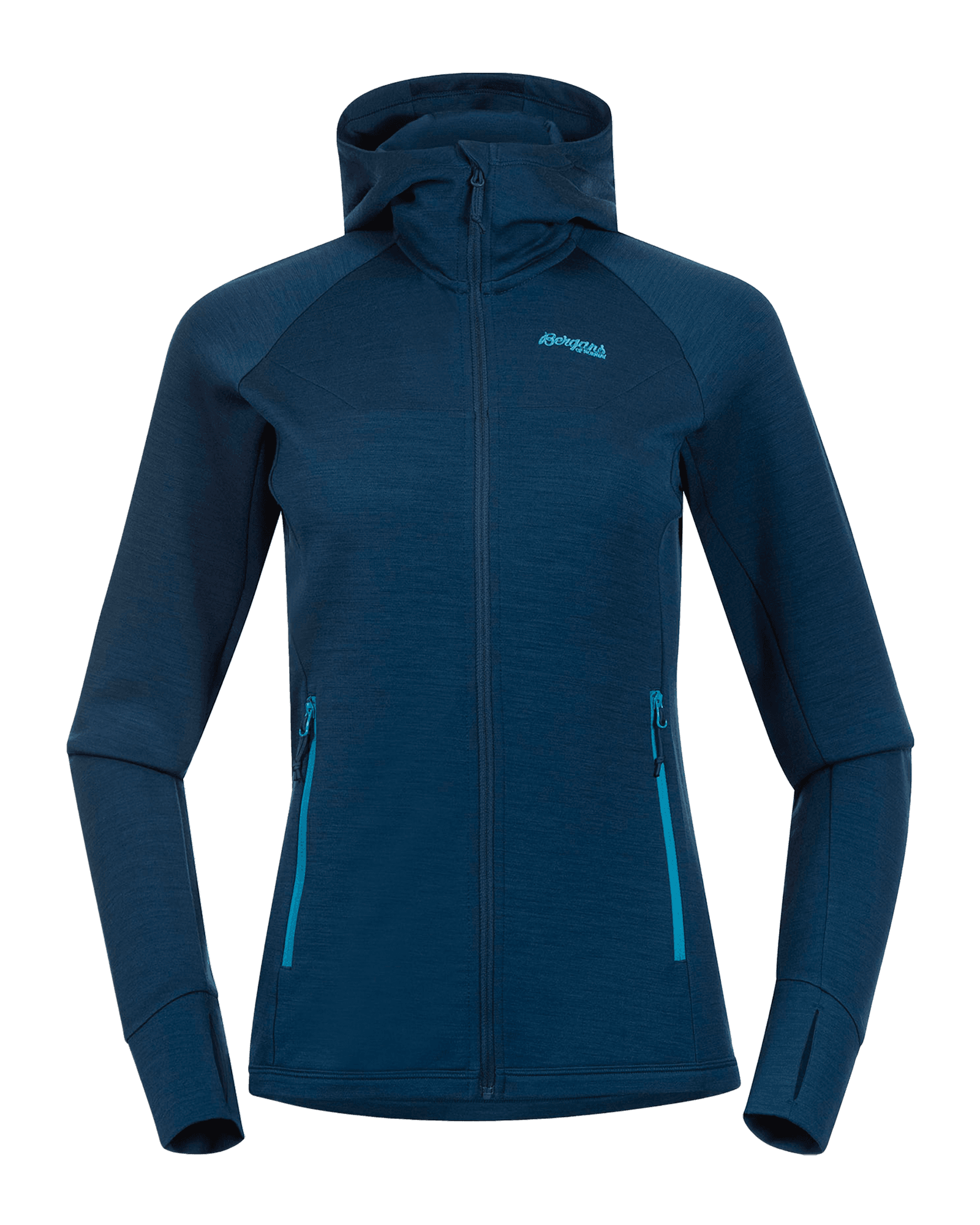 Cecilie Wool Hood Jacket W Deep Sea Blue