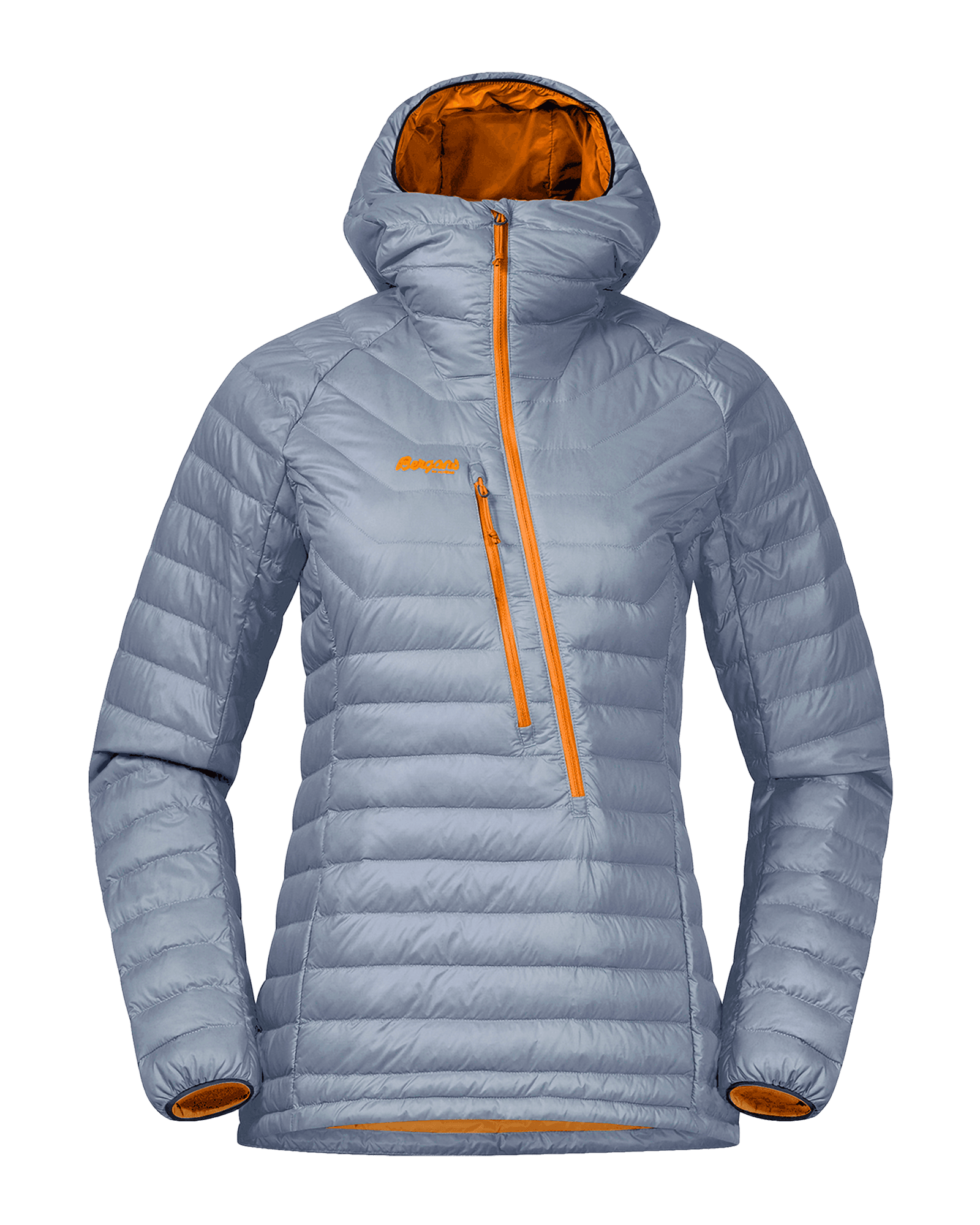 Cecilie Down Light Anorak W Misty Sky Blue/Lush Yellow