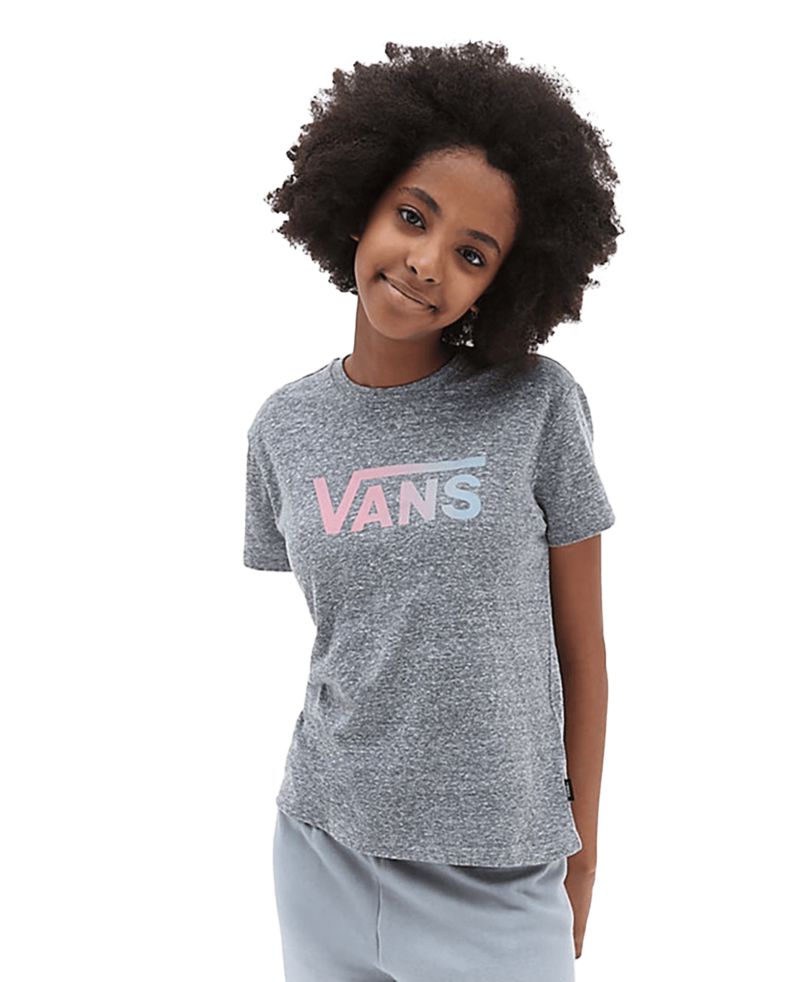 GR Flying V Crew Girls JR Grey Heather/Lilas