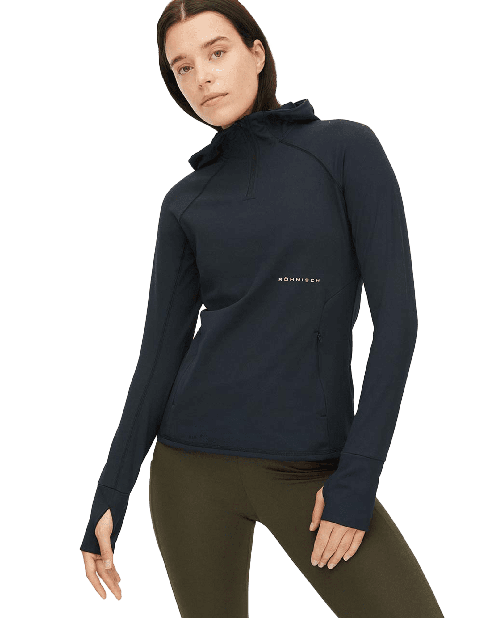 Free Motion Half Zip W Black