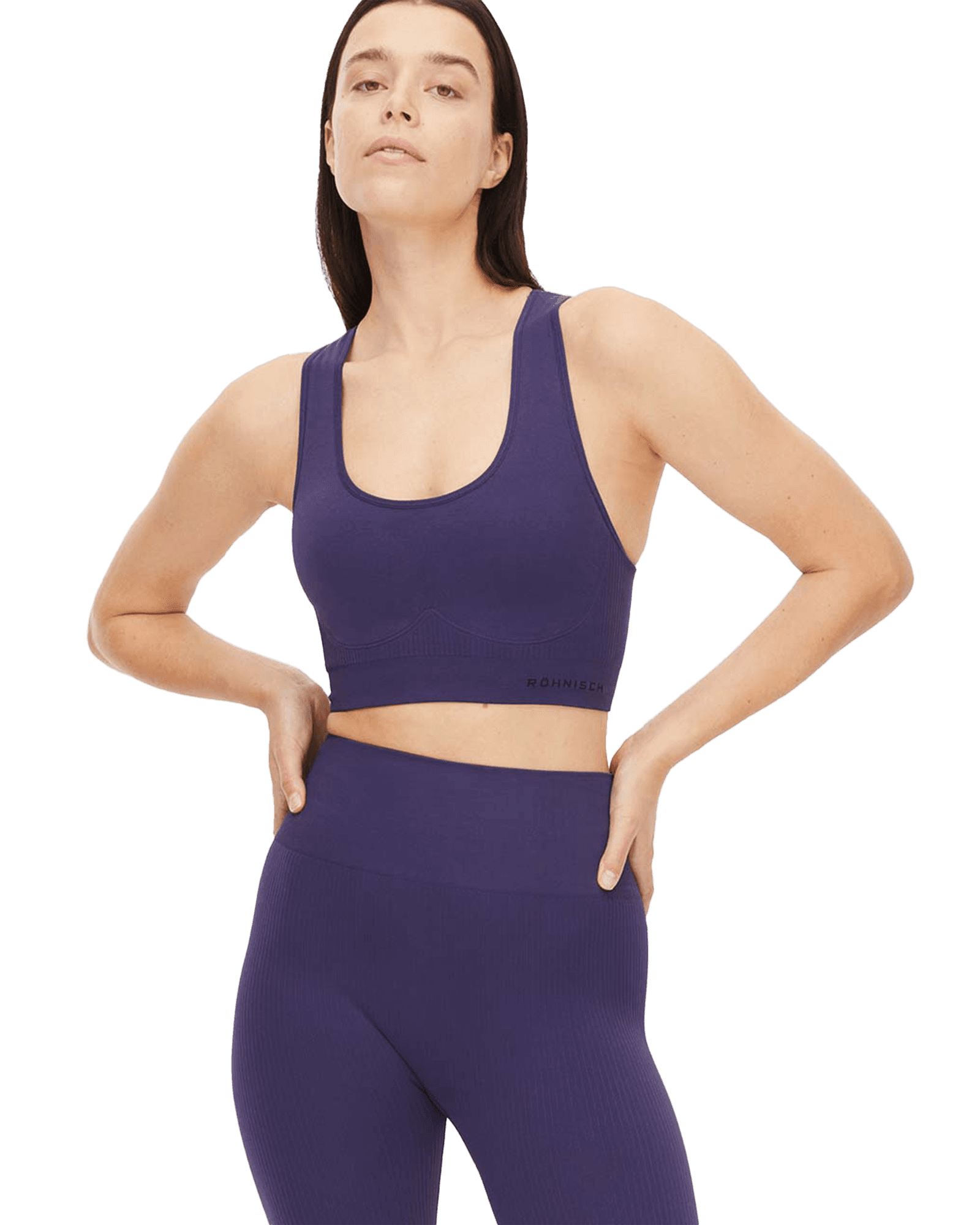 Seamless Soft Rib Sportsbra W Blackcurrant