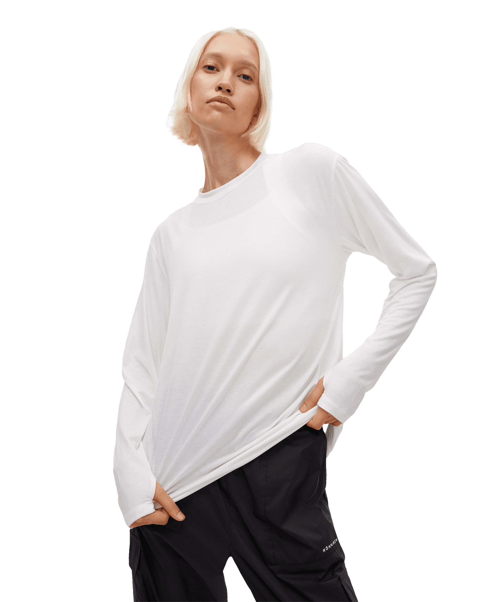 Clara Base Long Sleeve W White