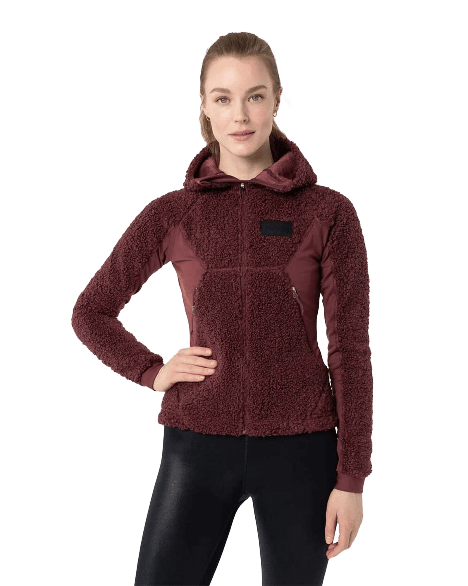 Sway Pile Jacket W Brownish Red