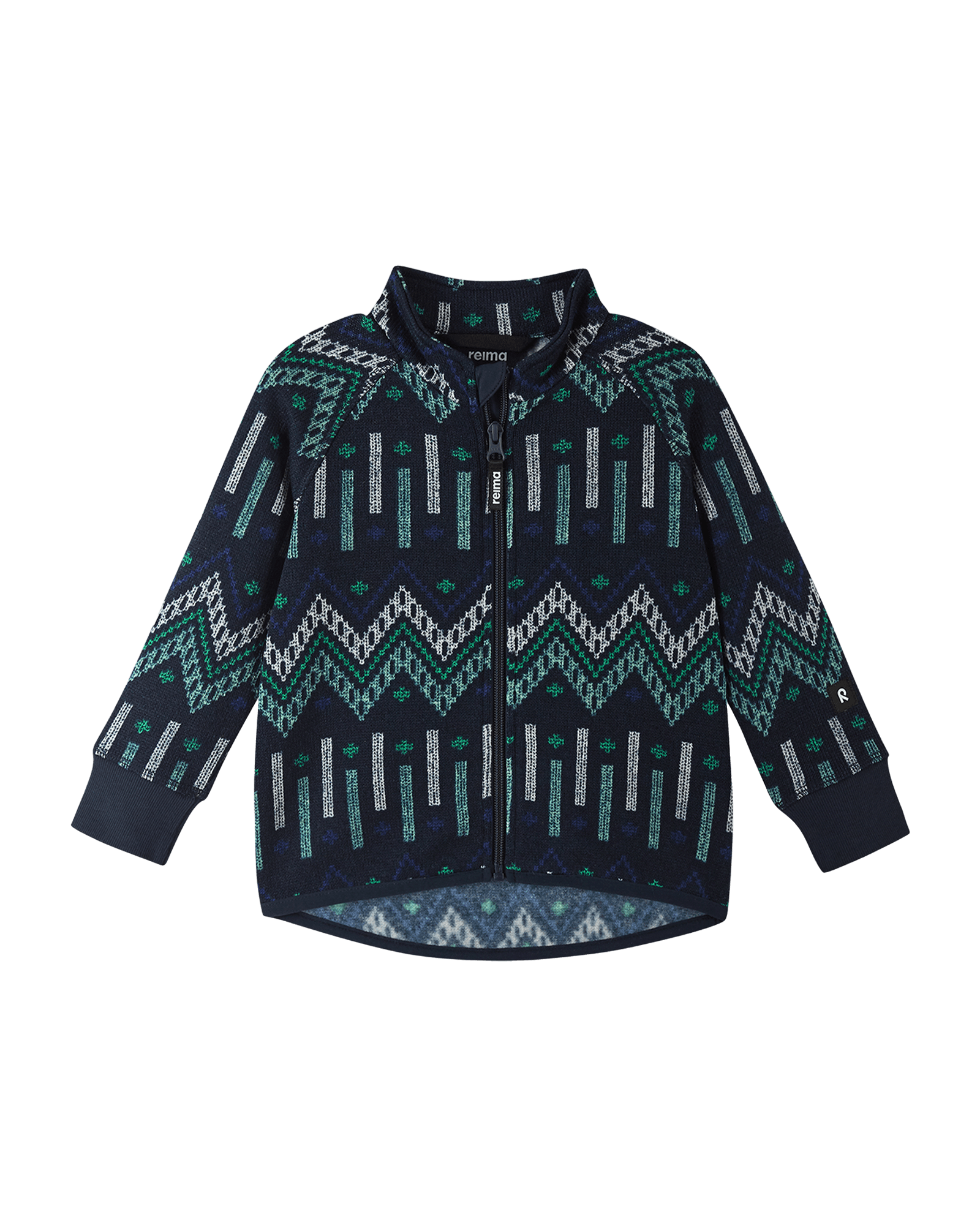 Ornament Fleece Sweater JR Navy