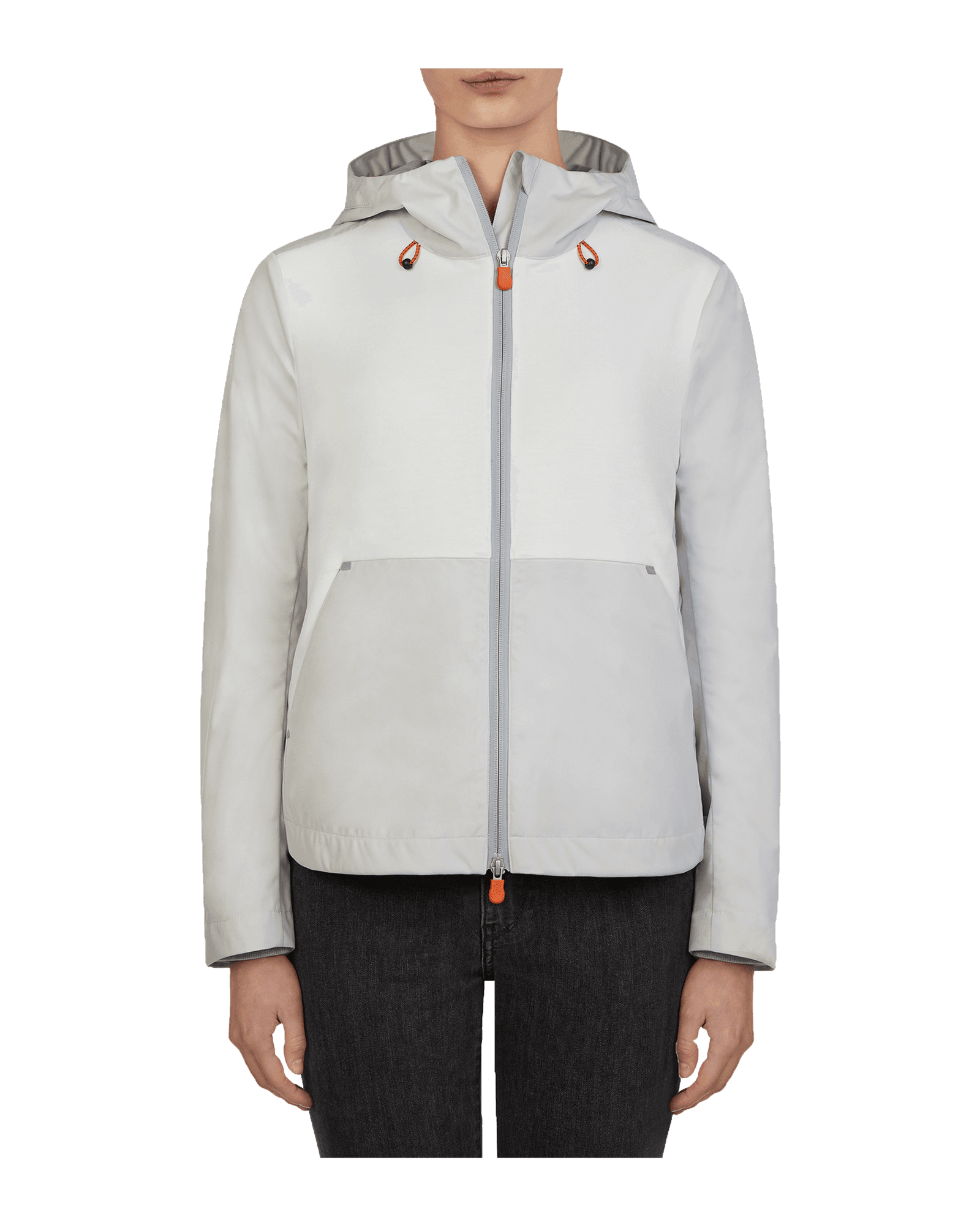 Zip Hood W Coconut White