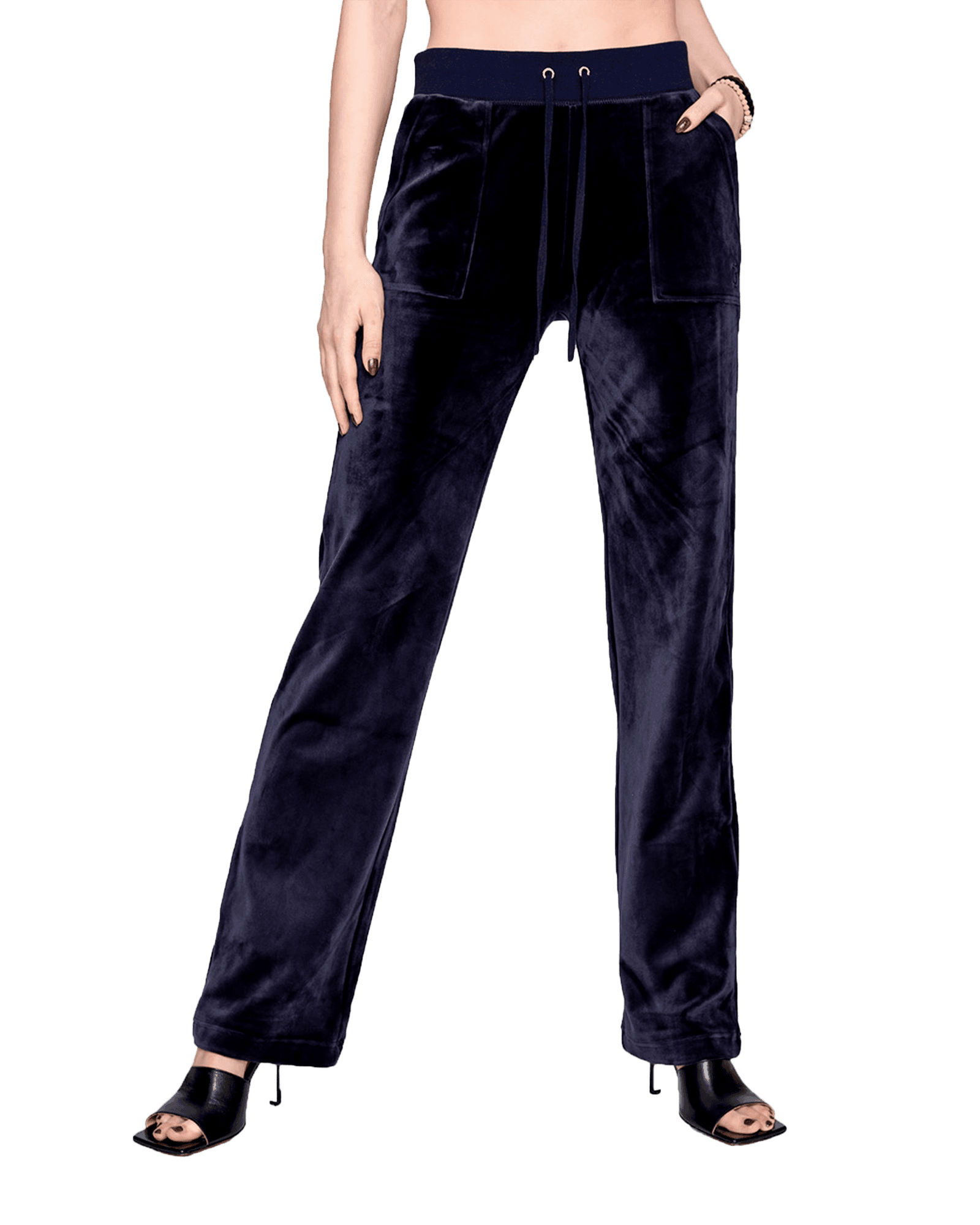 Del Ray Classic Velour Pant Pocket Design W Night Sky