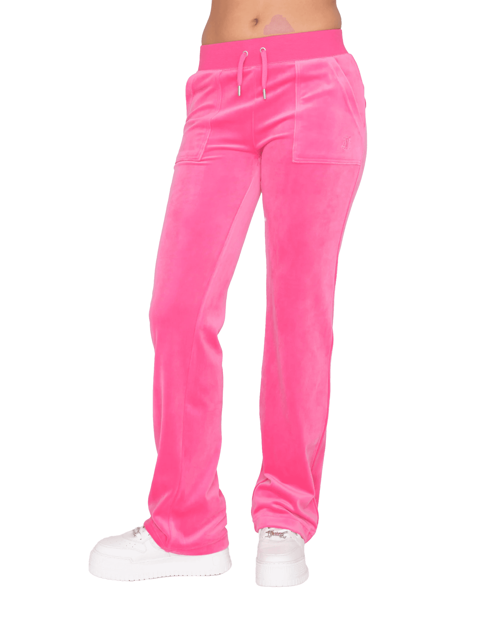 Del Ray Classic Velour Pant Pocket Design W Nostalgia Pink