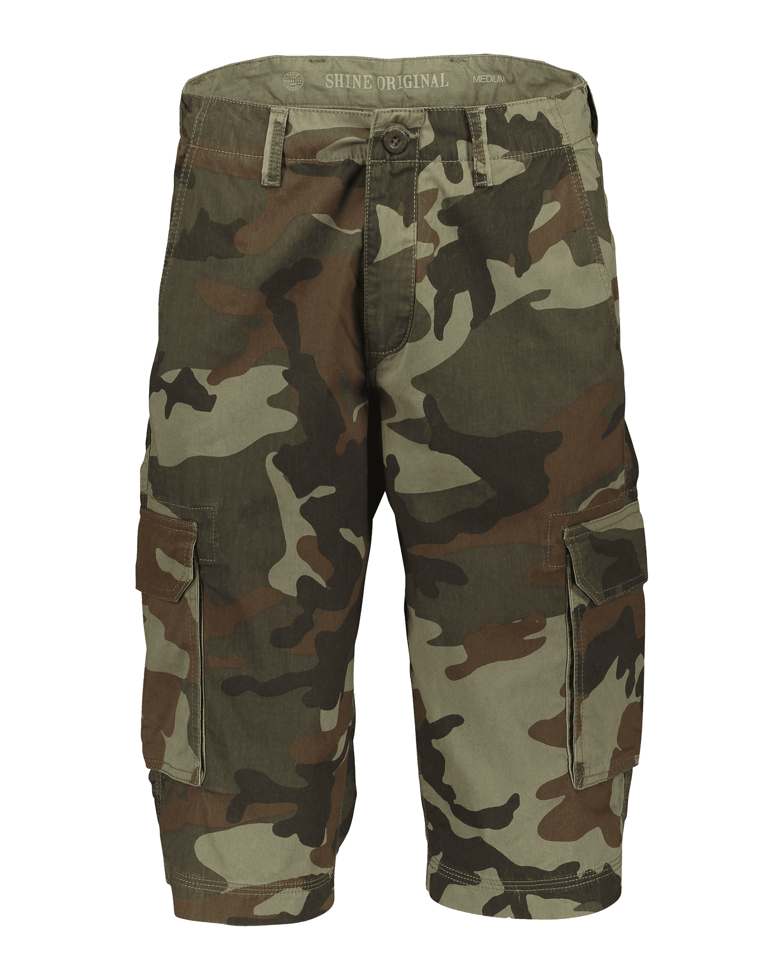 Camo Utility Cargo Shorts M 2-520007 Green