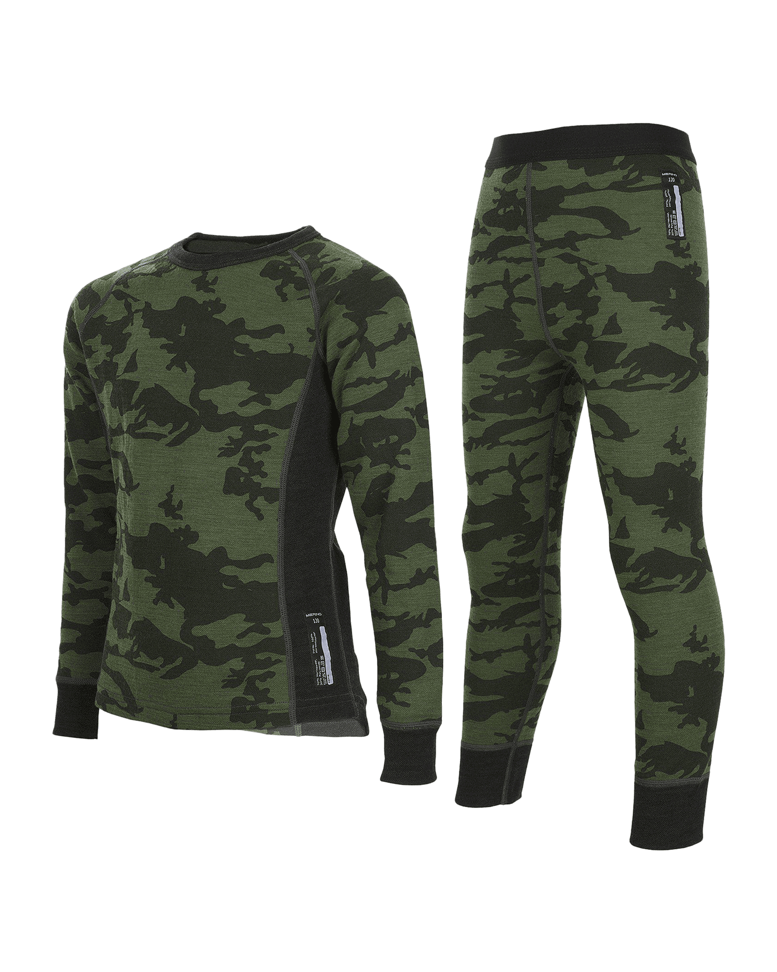 Print Merino Set JR Green