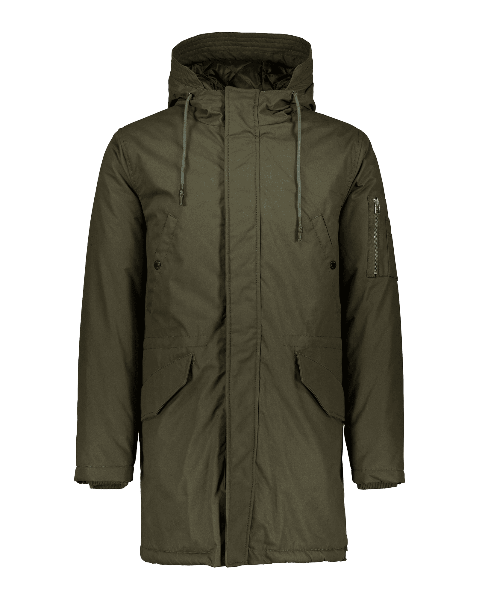 Cotton Nylon Parka 2-300034 M DK Army