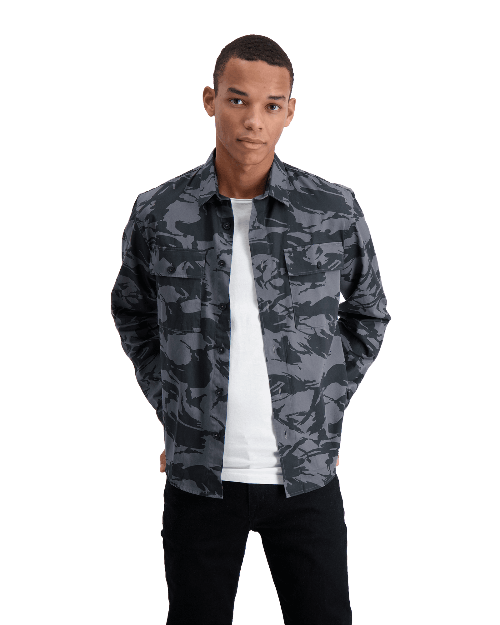 Utility Shirt L/S 2-200038A M Grey