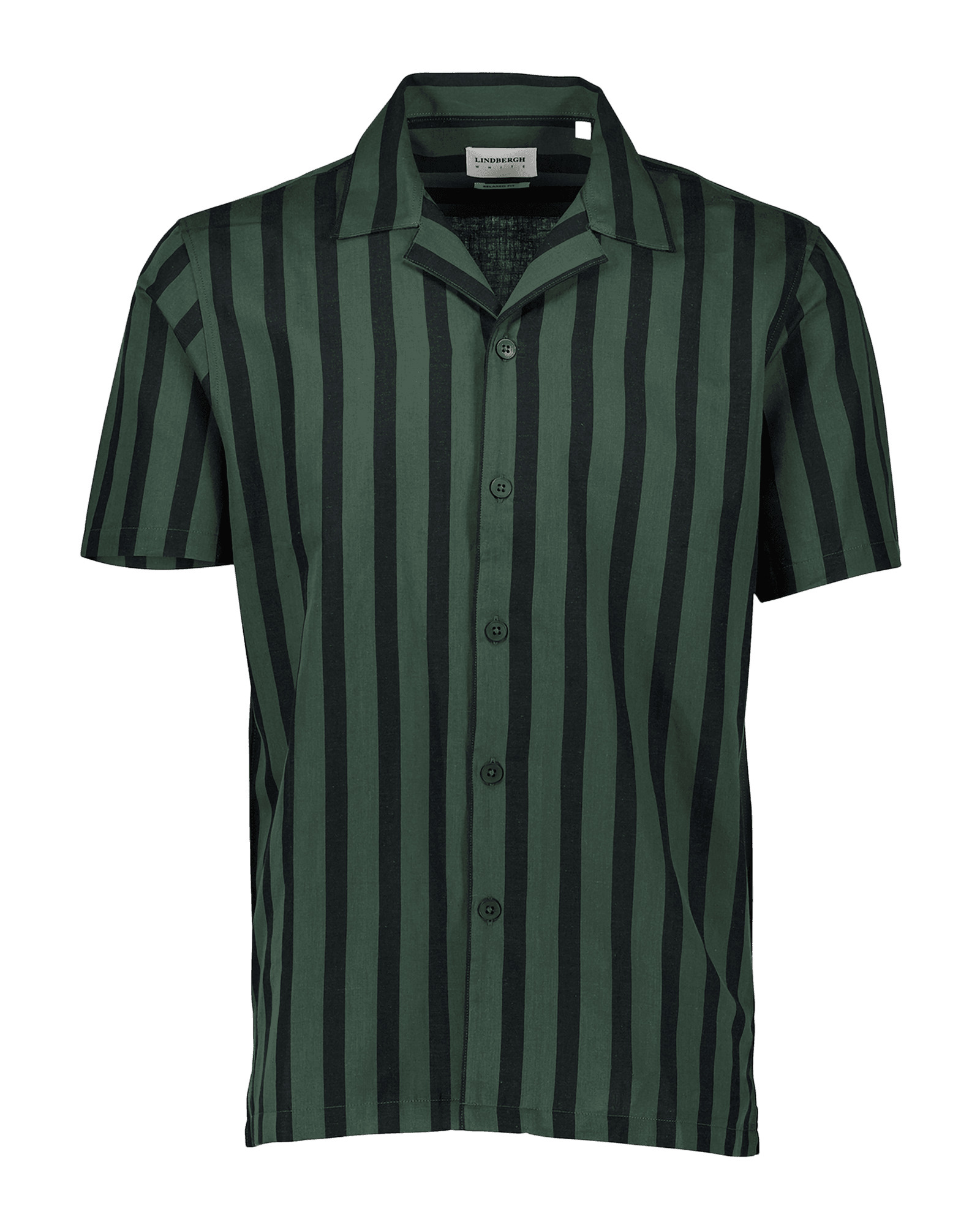 Cotton/Linen Striped Resort S/S M 30-203321 Army