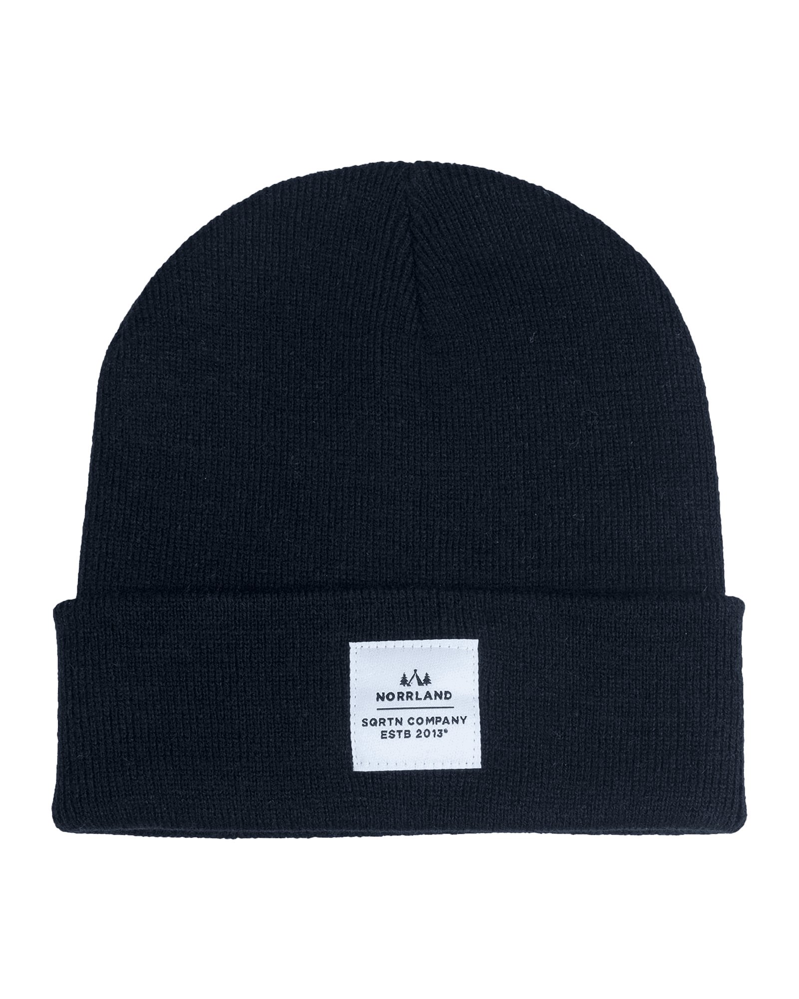 Wood Patch Beanie Black