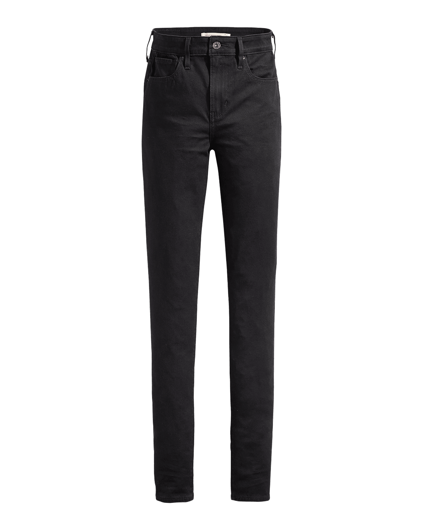 721 High Rise Skinny Long Shot W Black