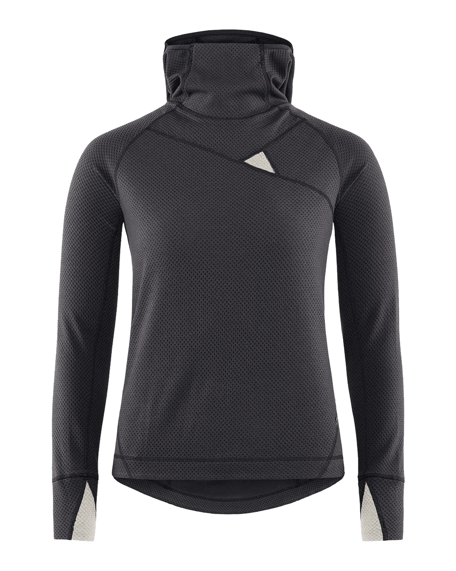 Huge Hoodie W Raven-White Clay