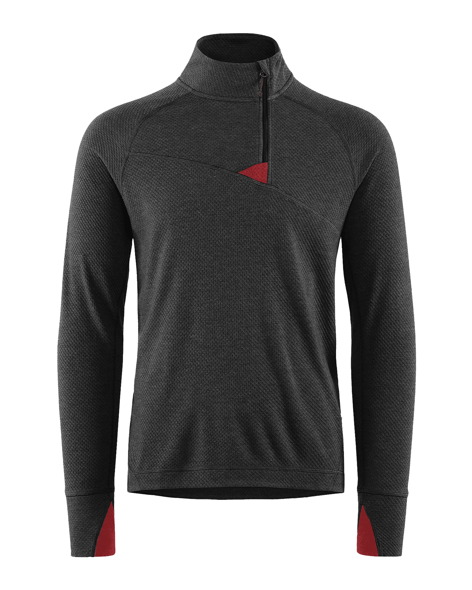 Huge Half Zip Sweater M Raven/Burnt Russet