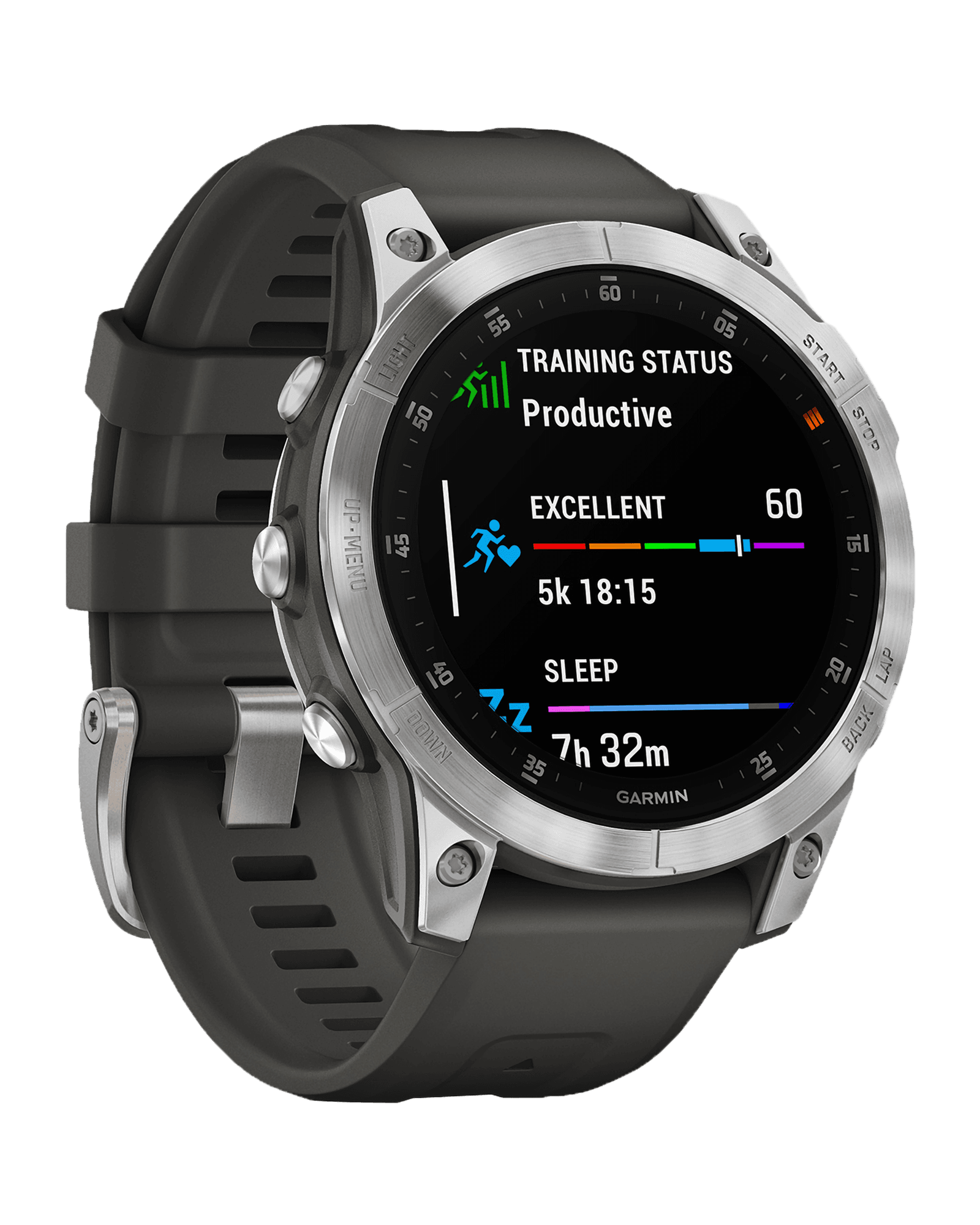 Epix 2 Slate/SS w/Silicone Band