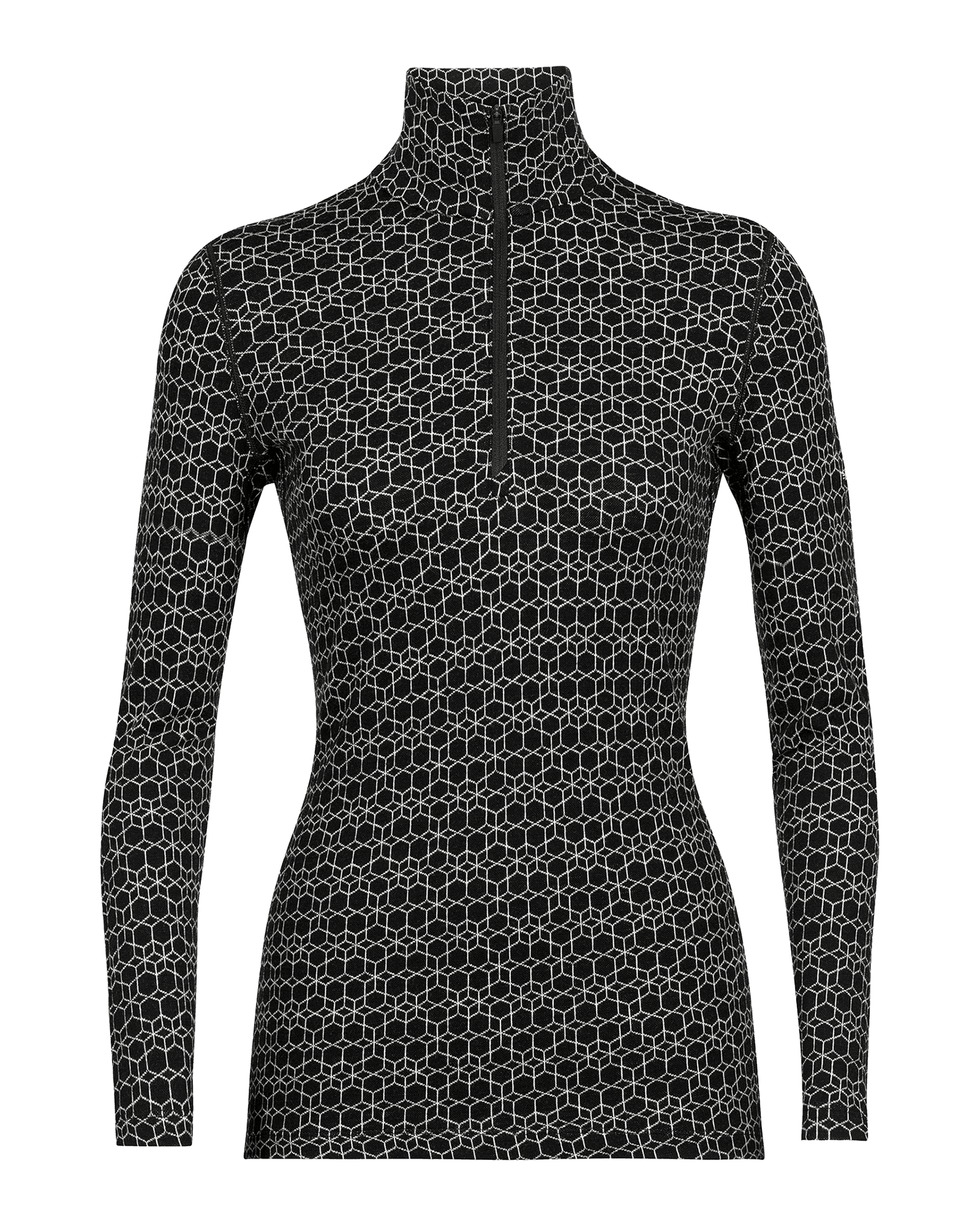 250 Vertex L/S Half Zip Alpine Geo W Black/Snow/J
