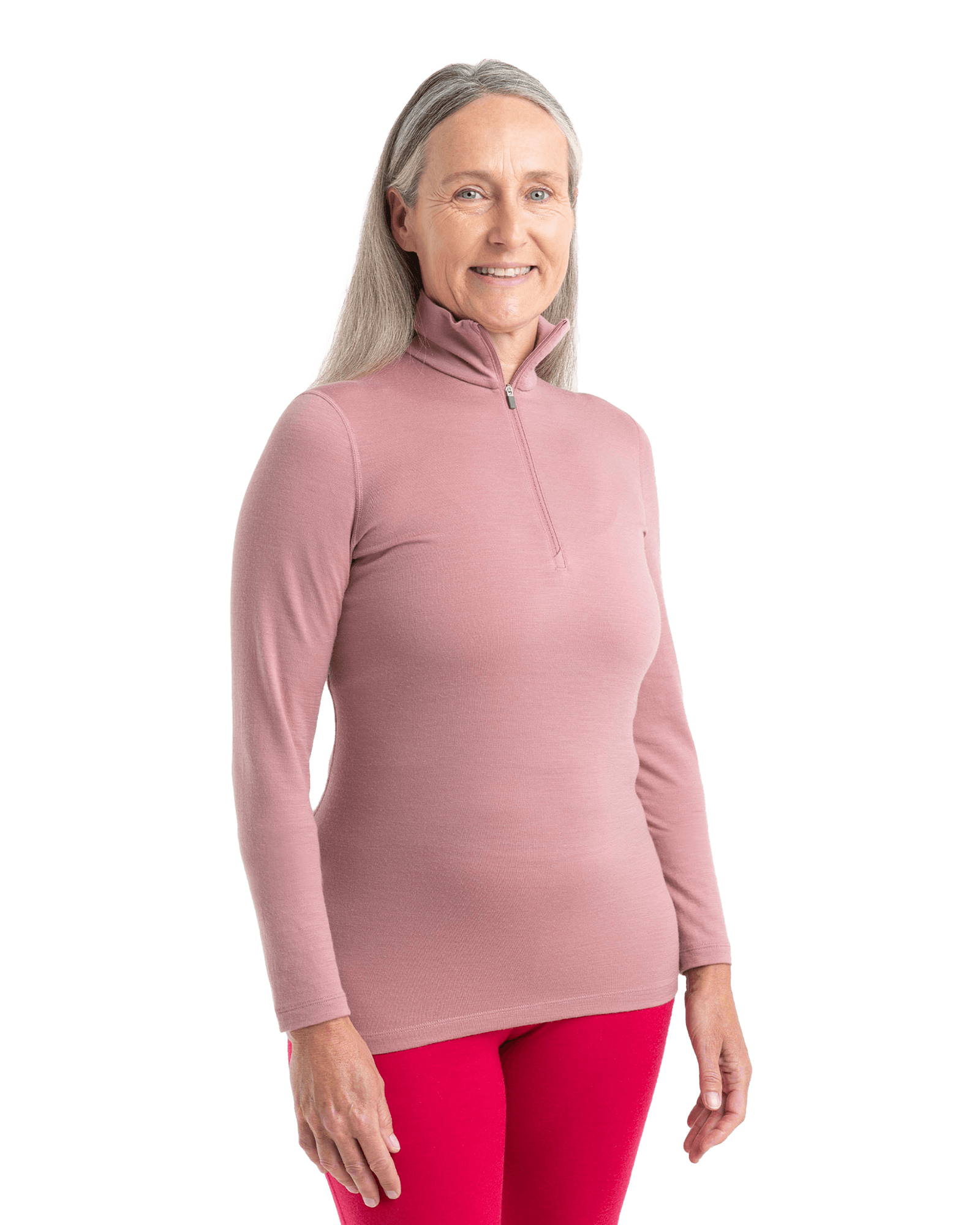 200 Oasis L/S Half Zip W Pink