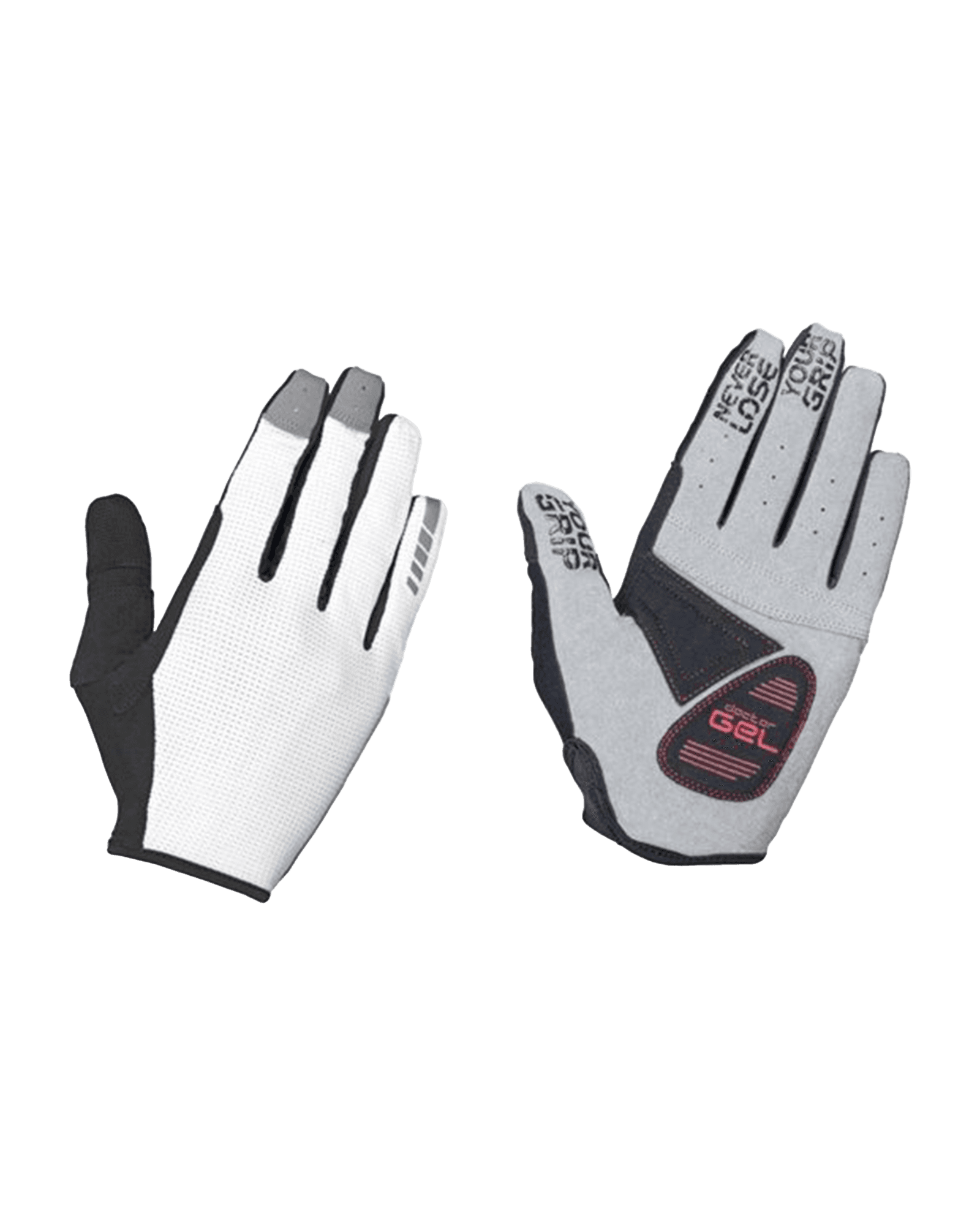 Shark Padded Full Finger Glove White