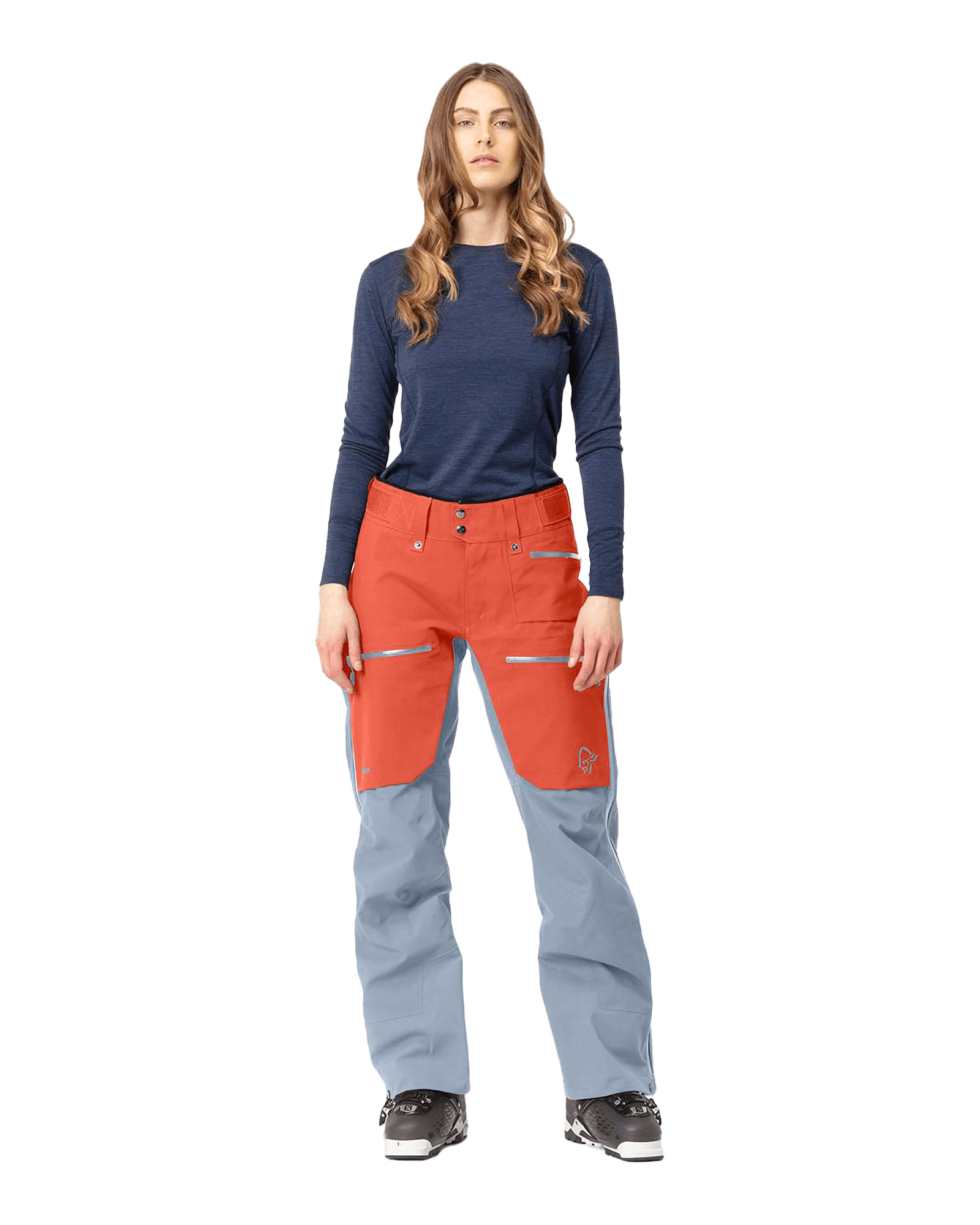 Lofoten Gore-Tex Pro Pant W Orange Alert/Blue Fog
