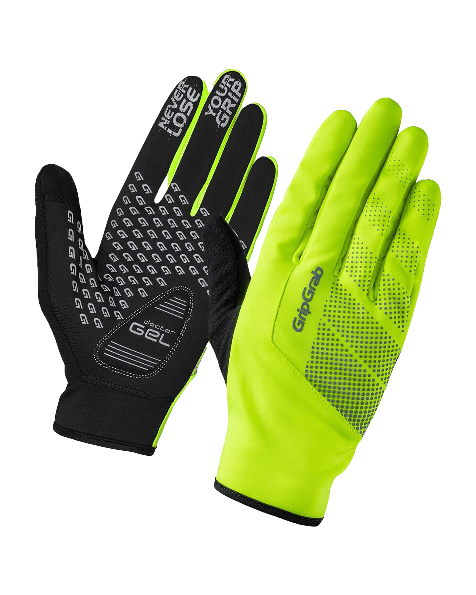 Ride Hi-Vis Windproof Spring-Autumn Gloves Yellow Hi-Vis