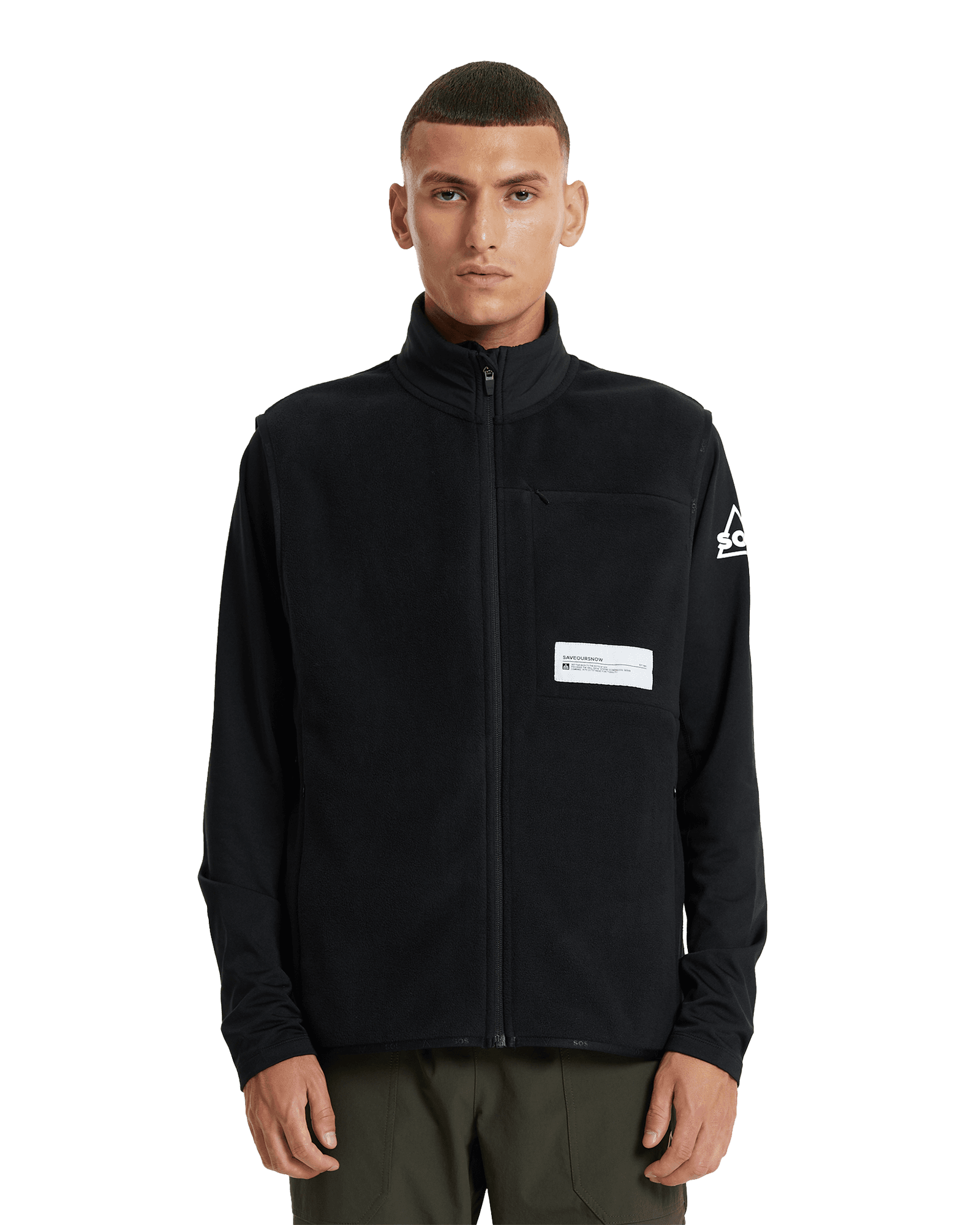 Laax Fleece Vest M Black
