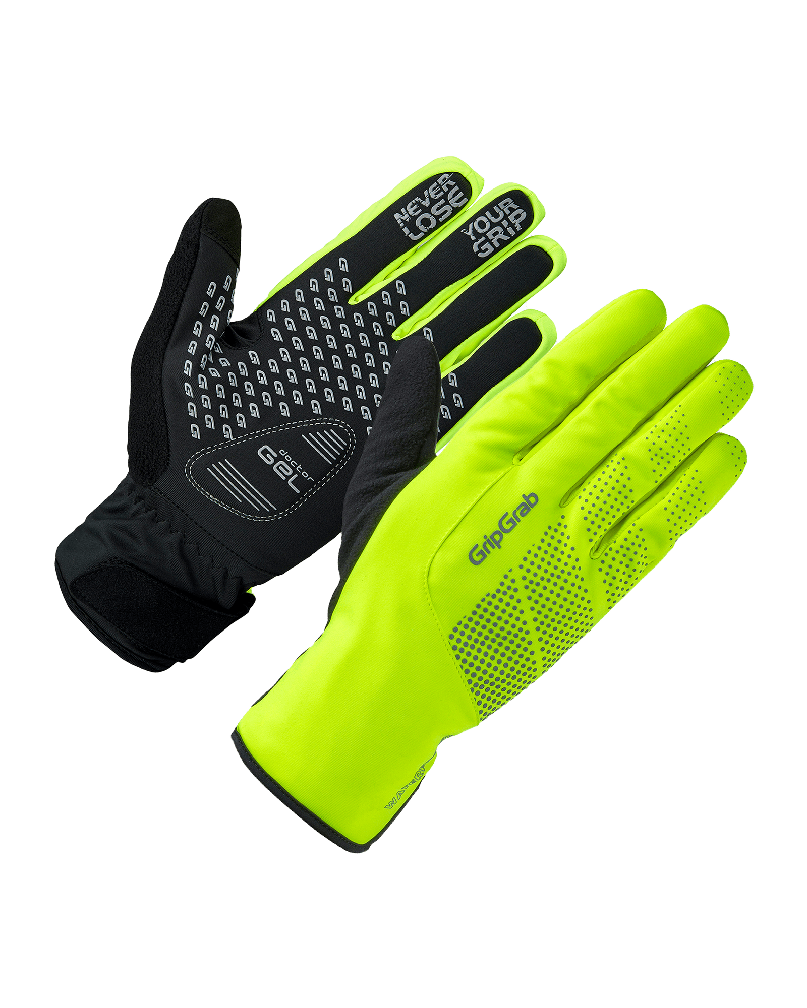 Ride Hi-Vis Waterproof Winter Gloves Yellow Hi-Vis