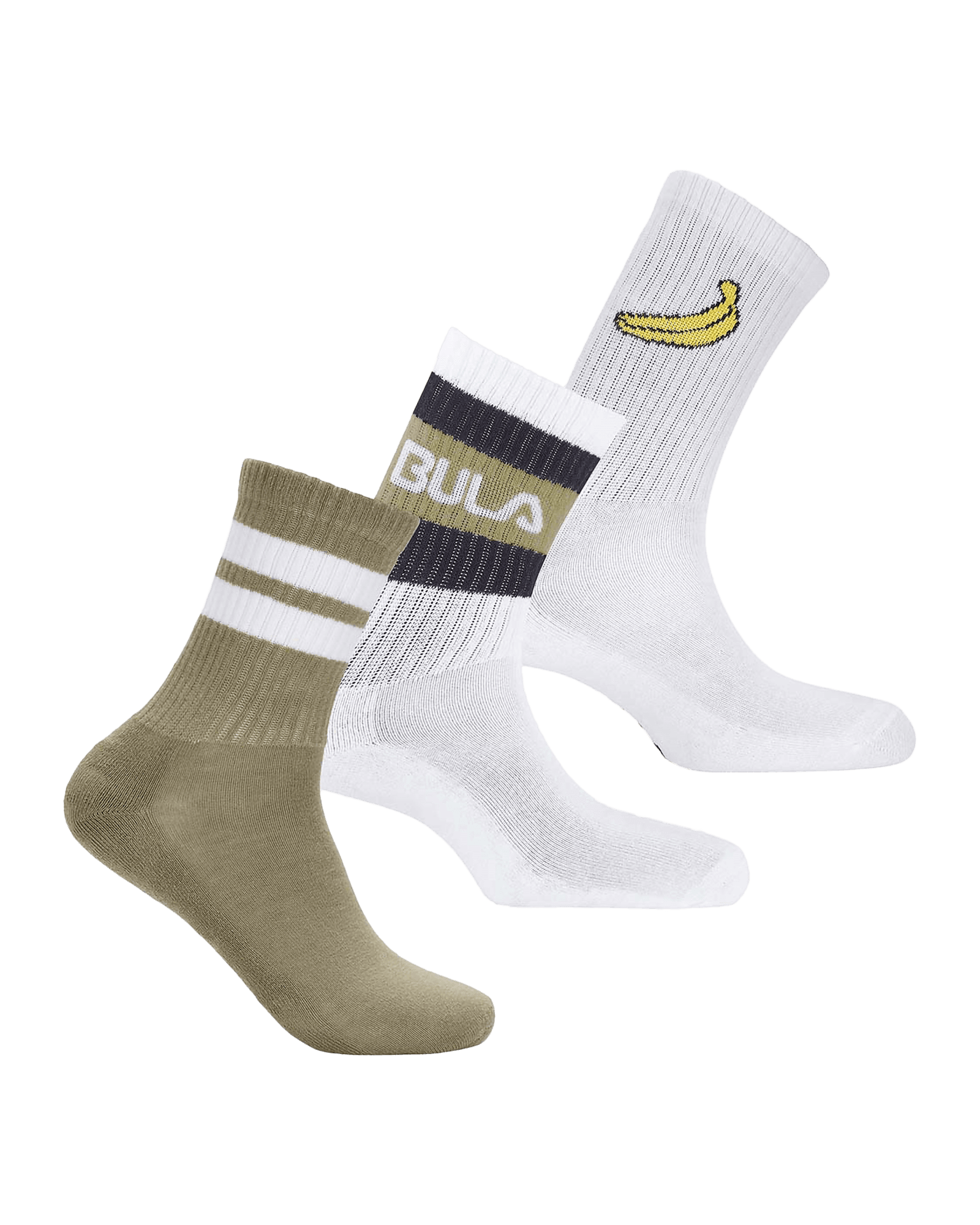 Socks Off! 3 Pack M Moss