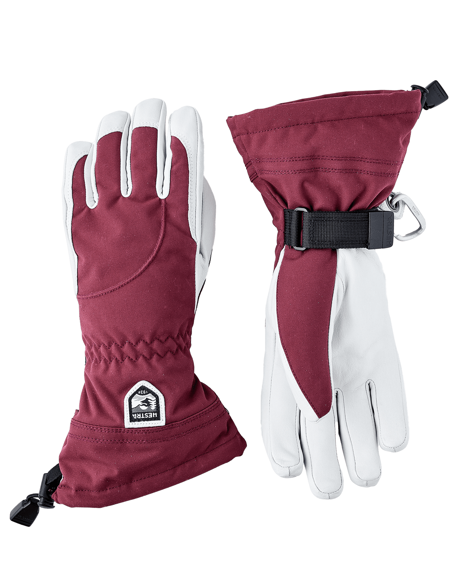 Heli Ski Female - 5 Finger Bordeaux/Offwhite